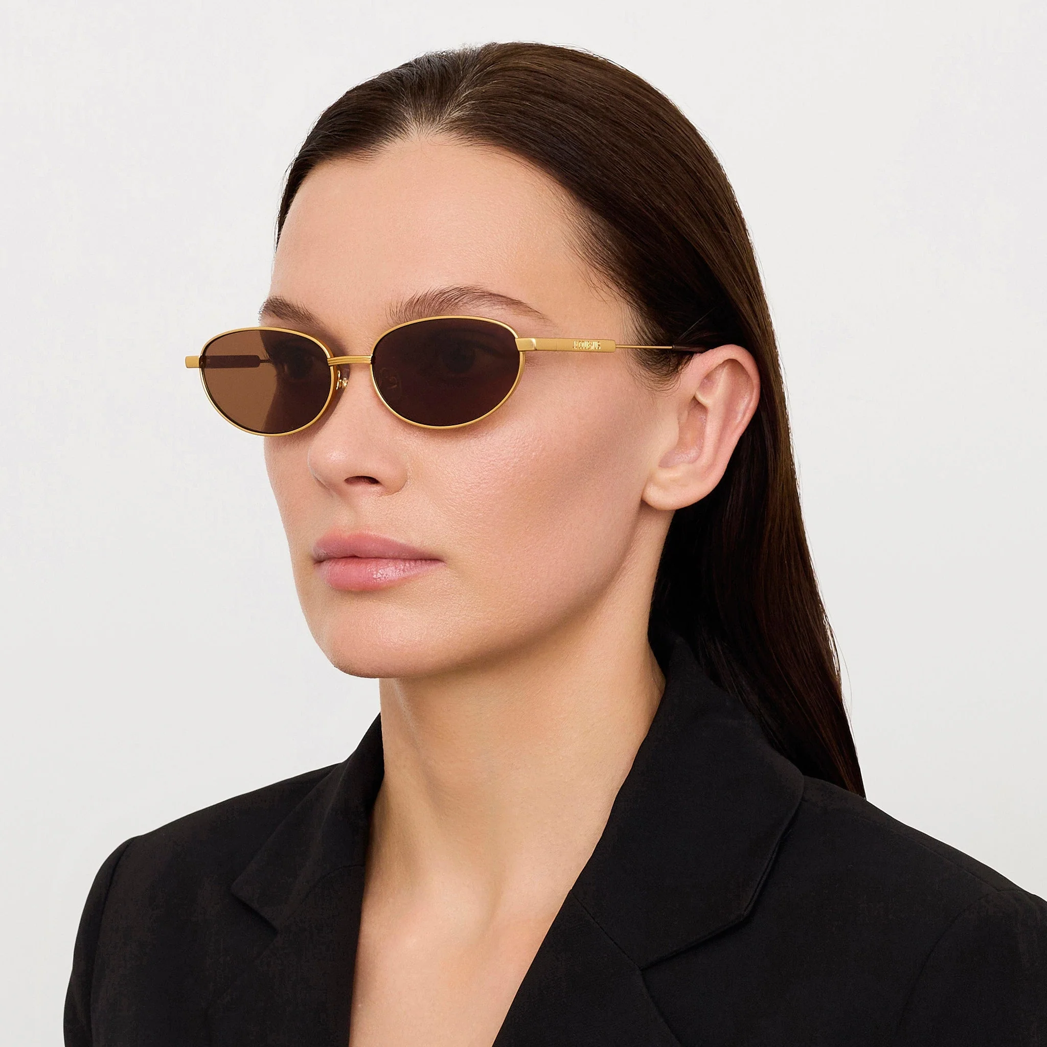 Alba Sunglasses in Matt Gold - Image 4