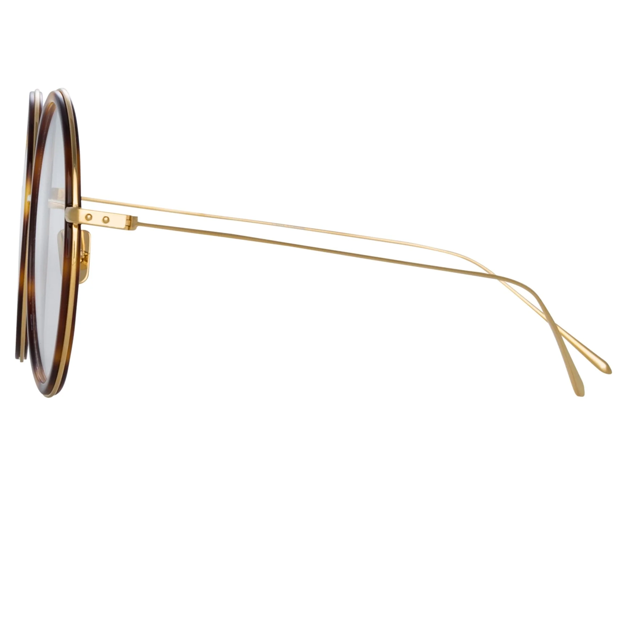 Alesia Round Sunglasses in Tortoiseshell - Image 3