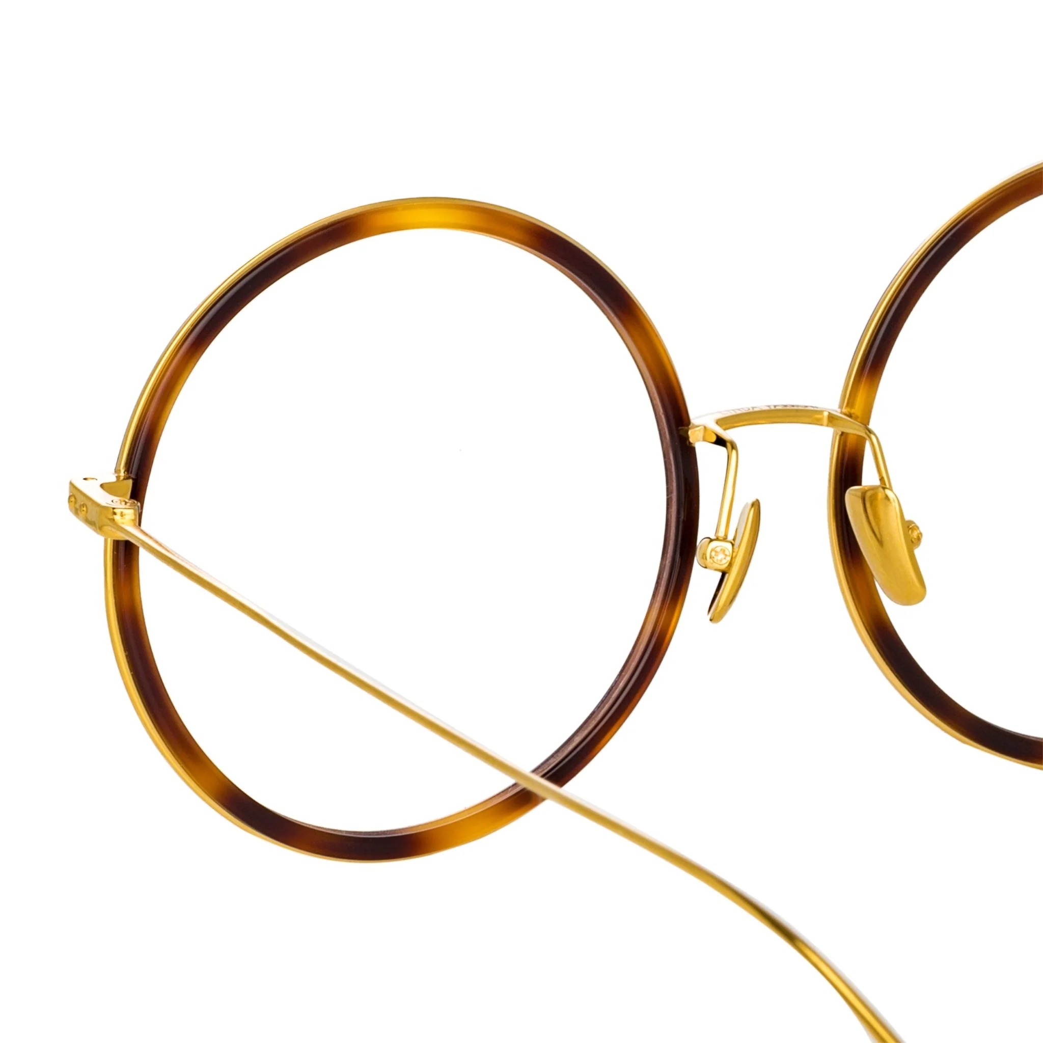 Alesia Round Sunglasses in Tortoiseshell - Image 4
