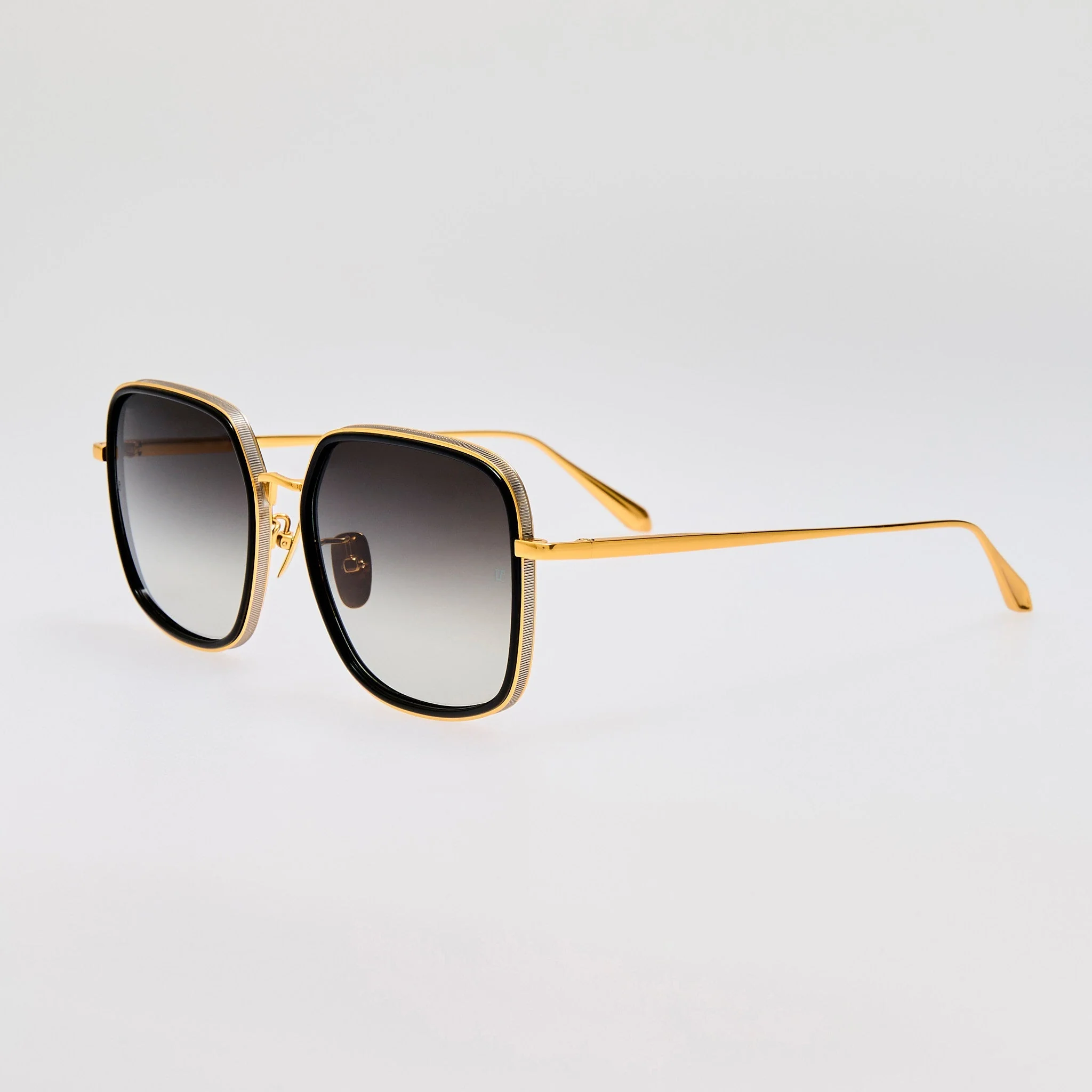 Alicia Sunglasses in 22K Gold and Grey - Image 2