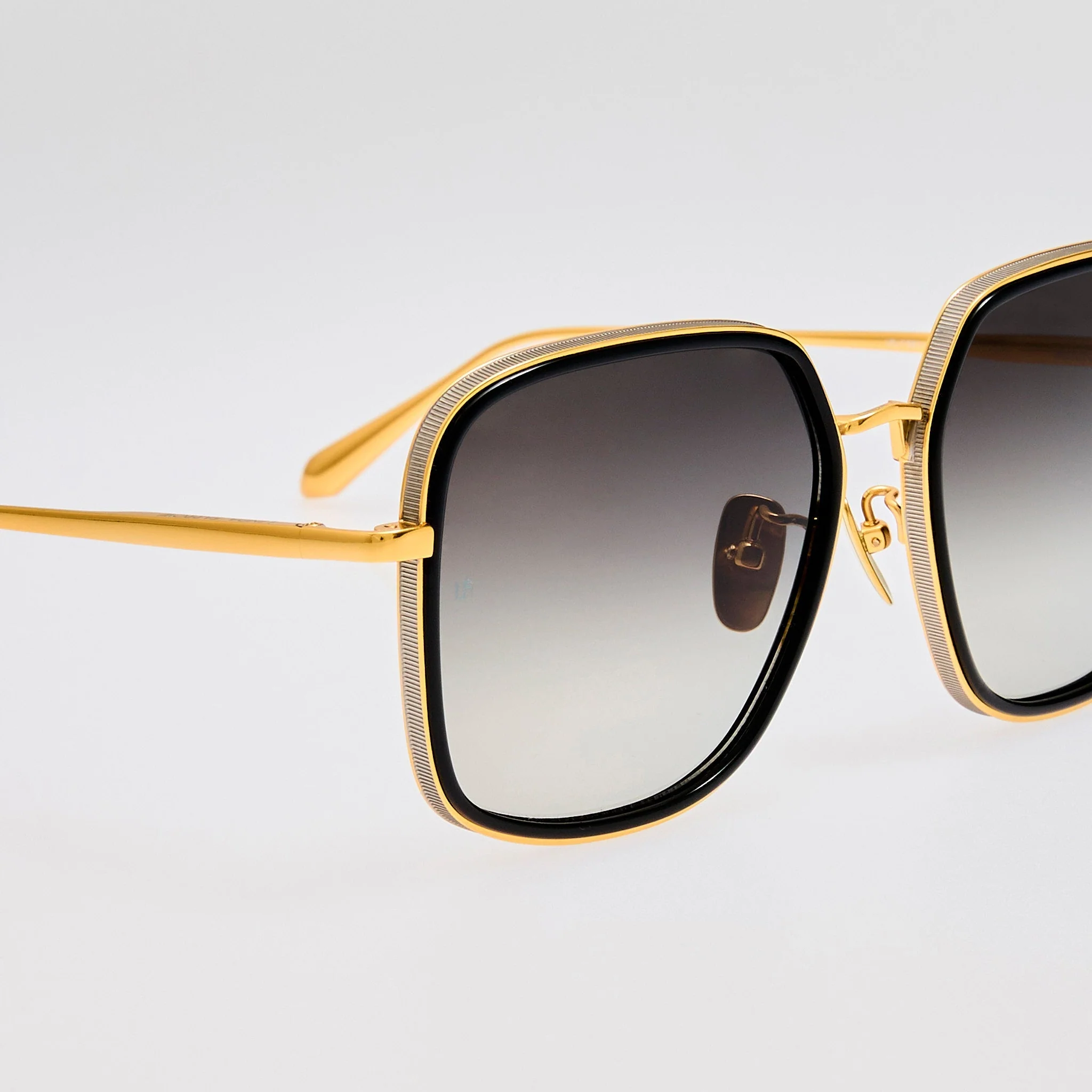 Alicia Sunglasses in 22K Gold and Grey - Image 4