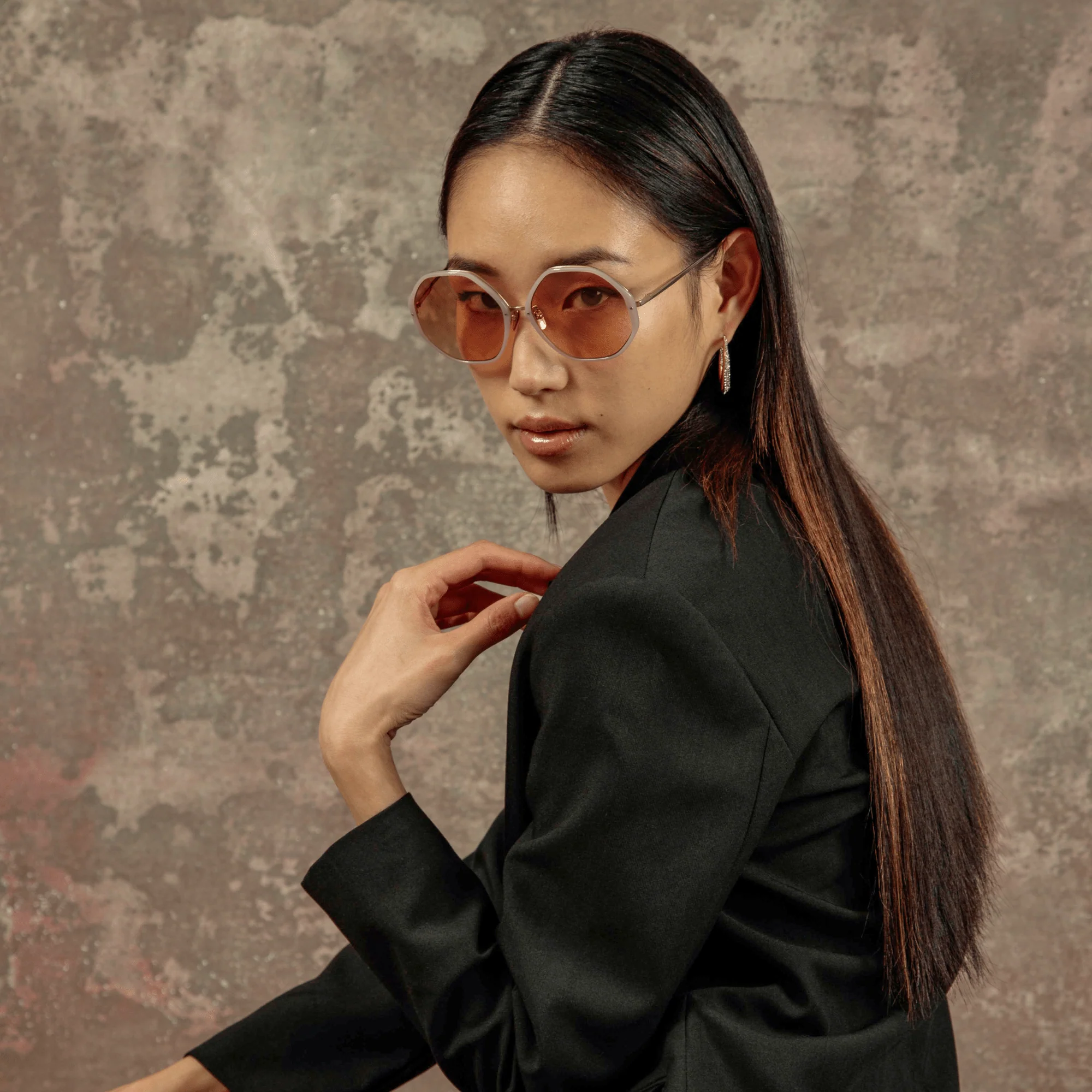 Alona Sunglasses in 22K Gold and Lilac - Image 3