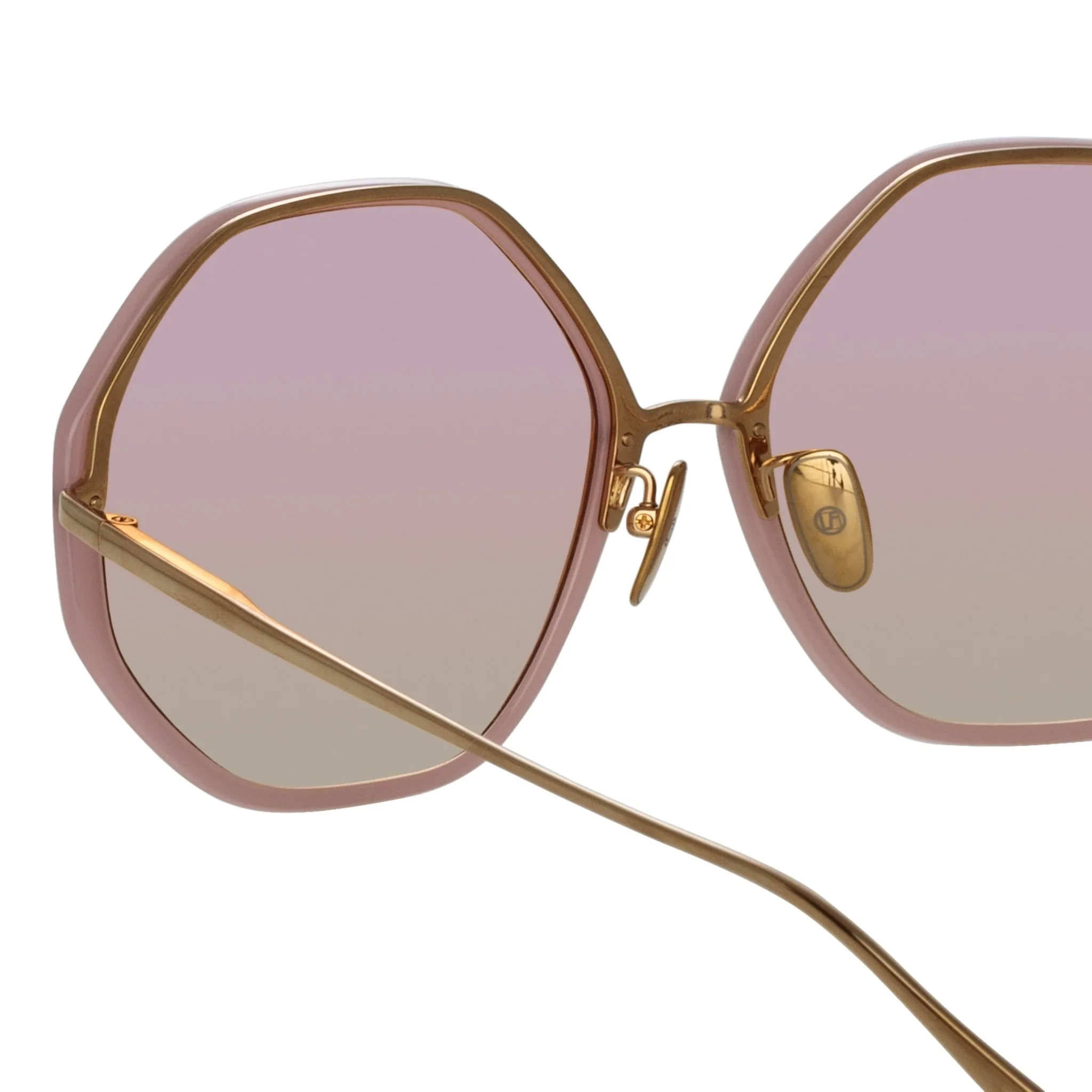 Alona Sunglasses in 22K Gold and Lilac - Image 4