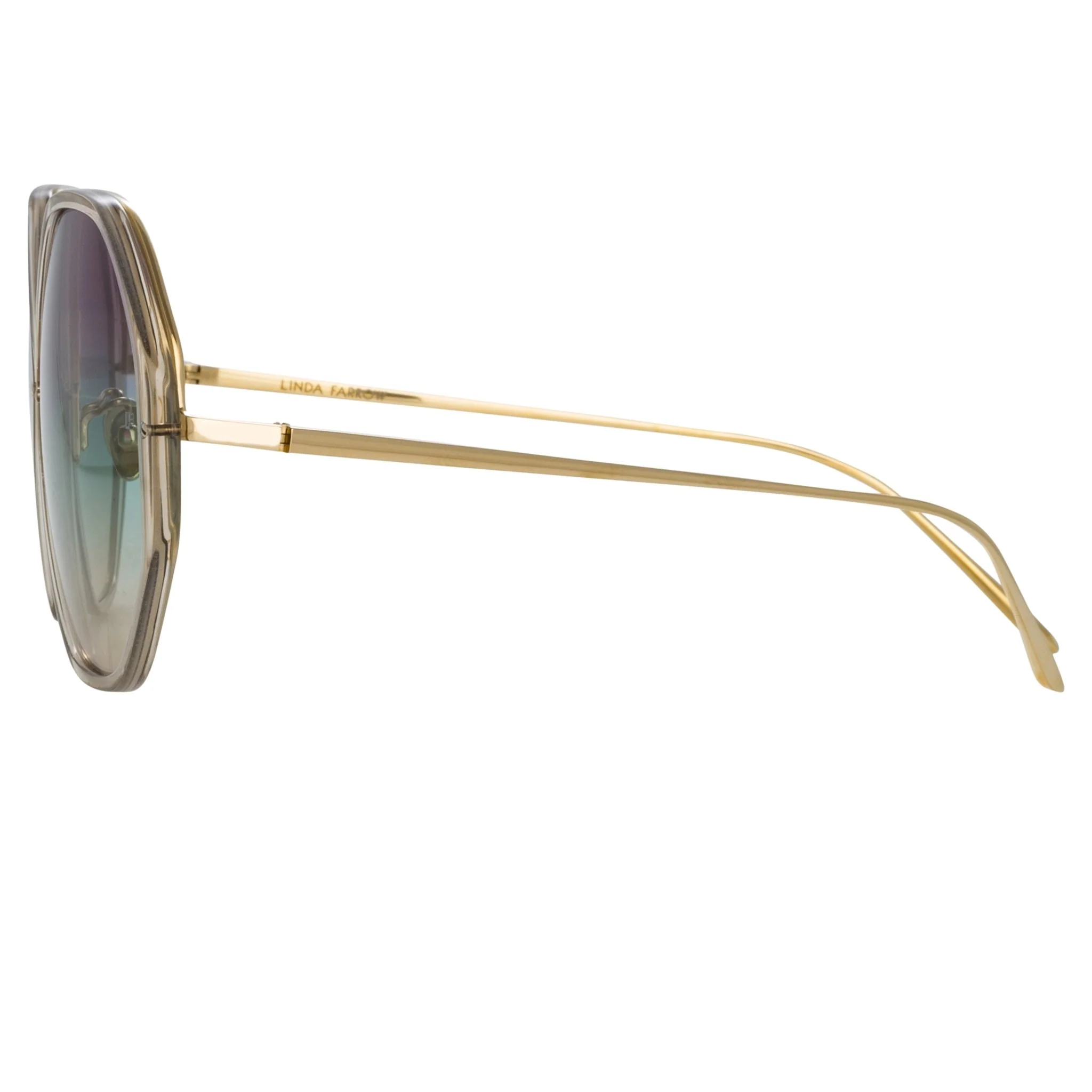 Alona Sunglasses in Truffle and Purple Gradient - Image 3