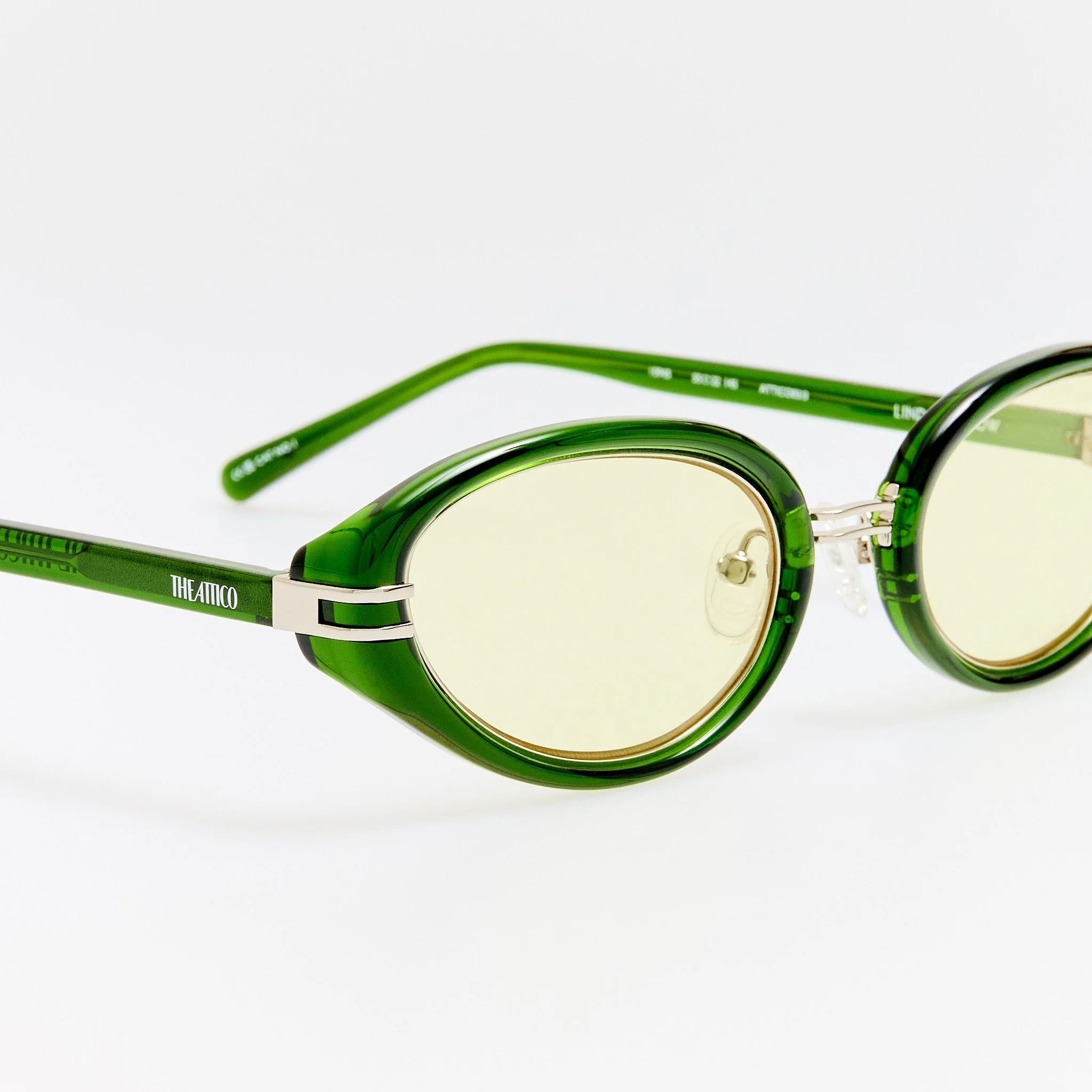 Ambra Oval Sunglasses in Green - Image 4