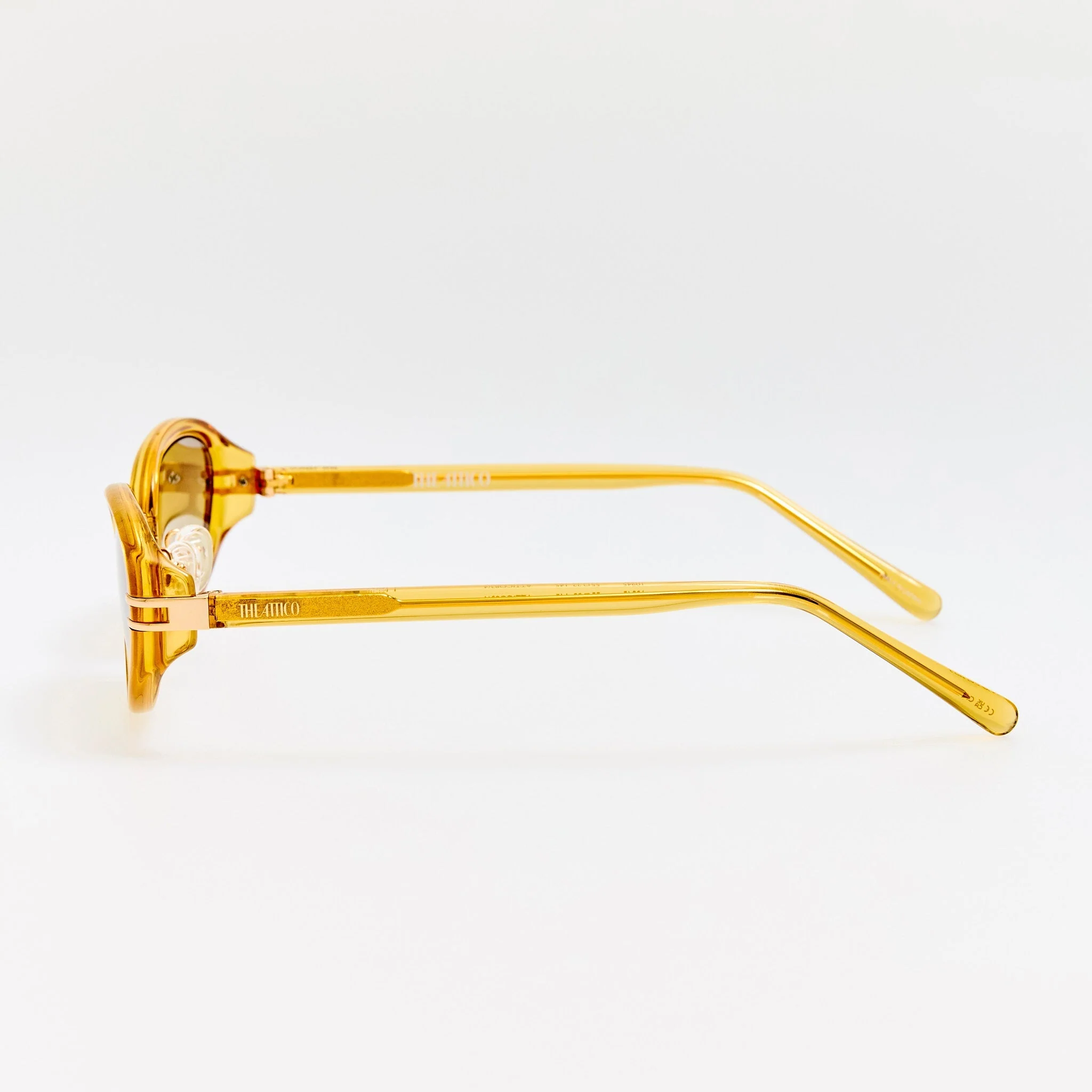 Ambra Oval Sunglasses in Mustard - Image 3