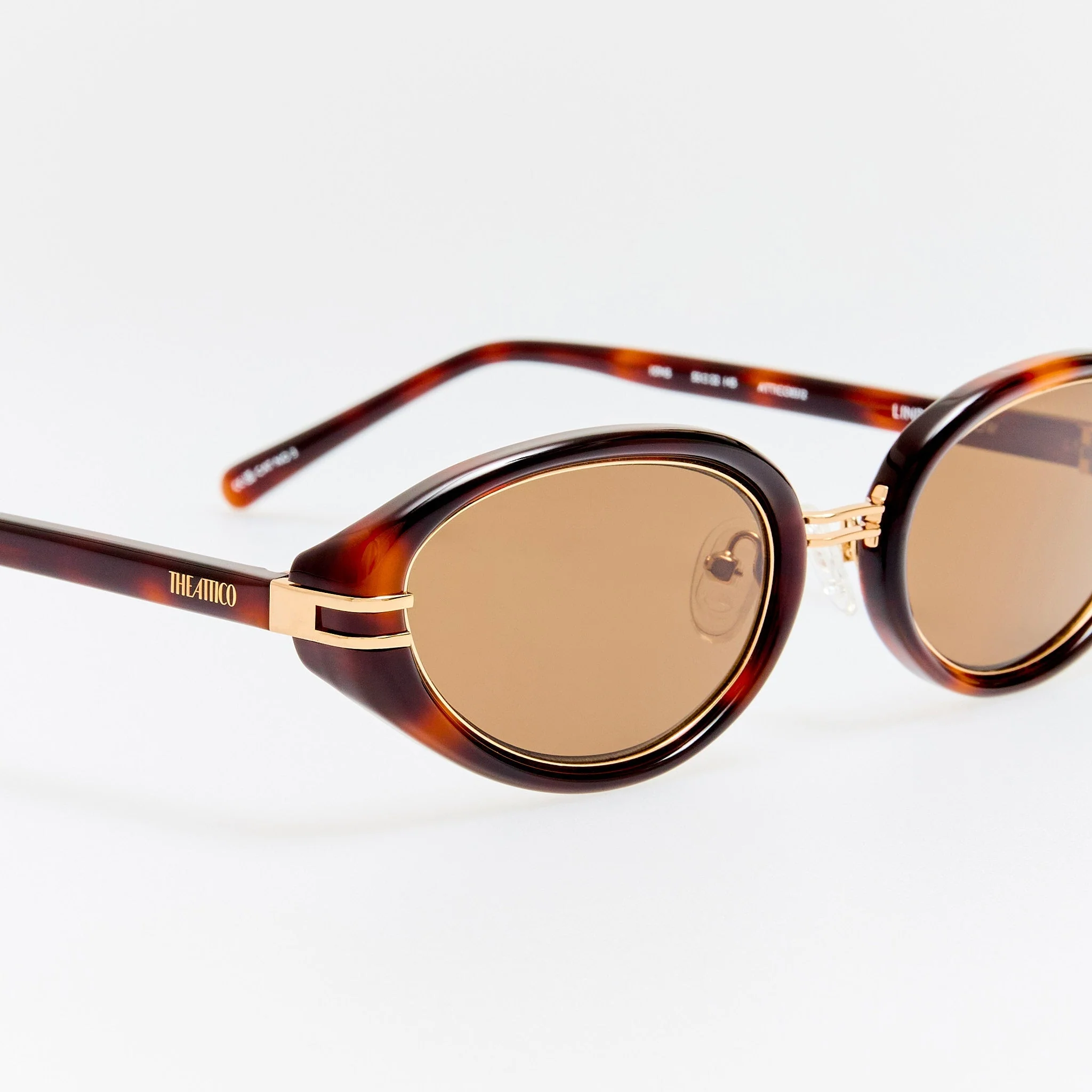 Ambra Oval Sunglasses in Tortoiseshell - Image 4