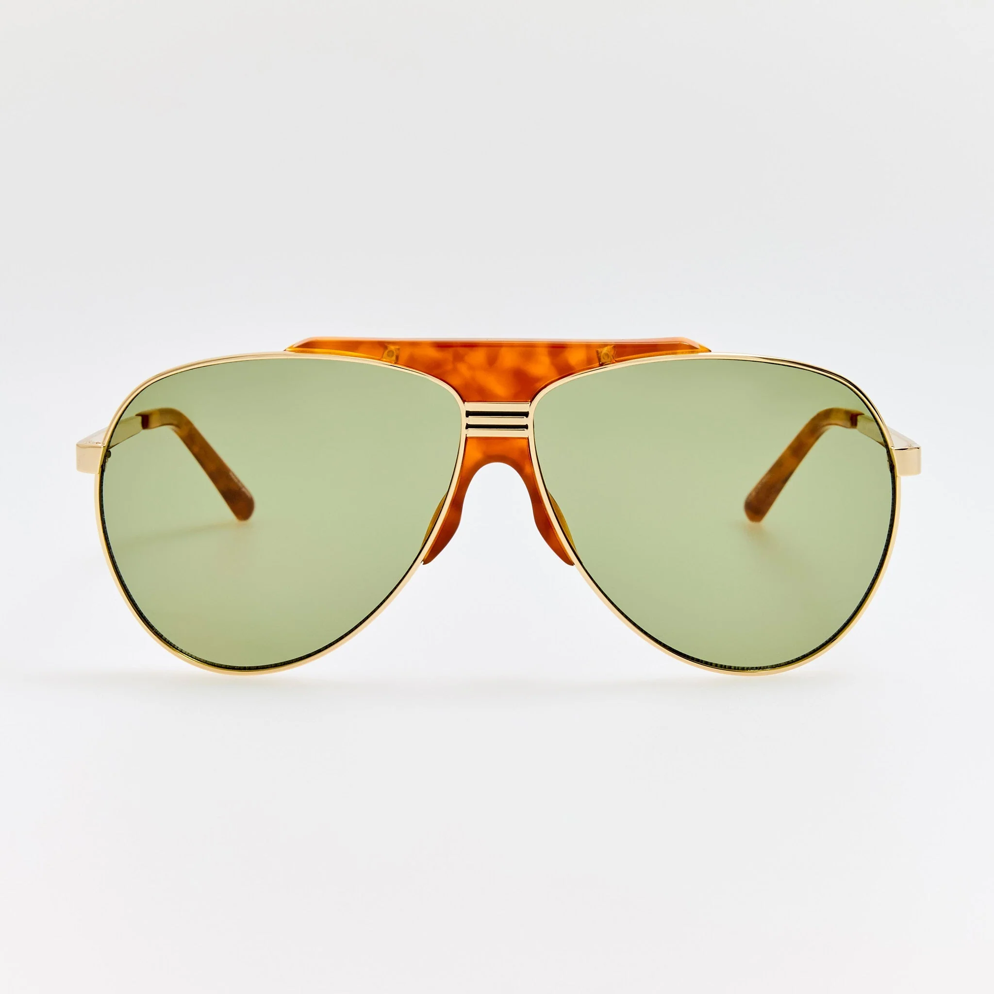 Amelia Sunglasses in Gold and Green