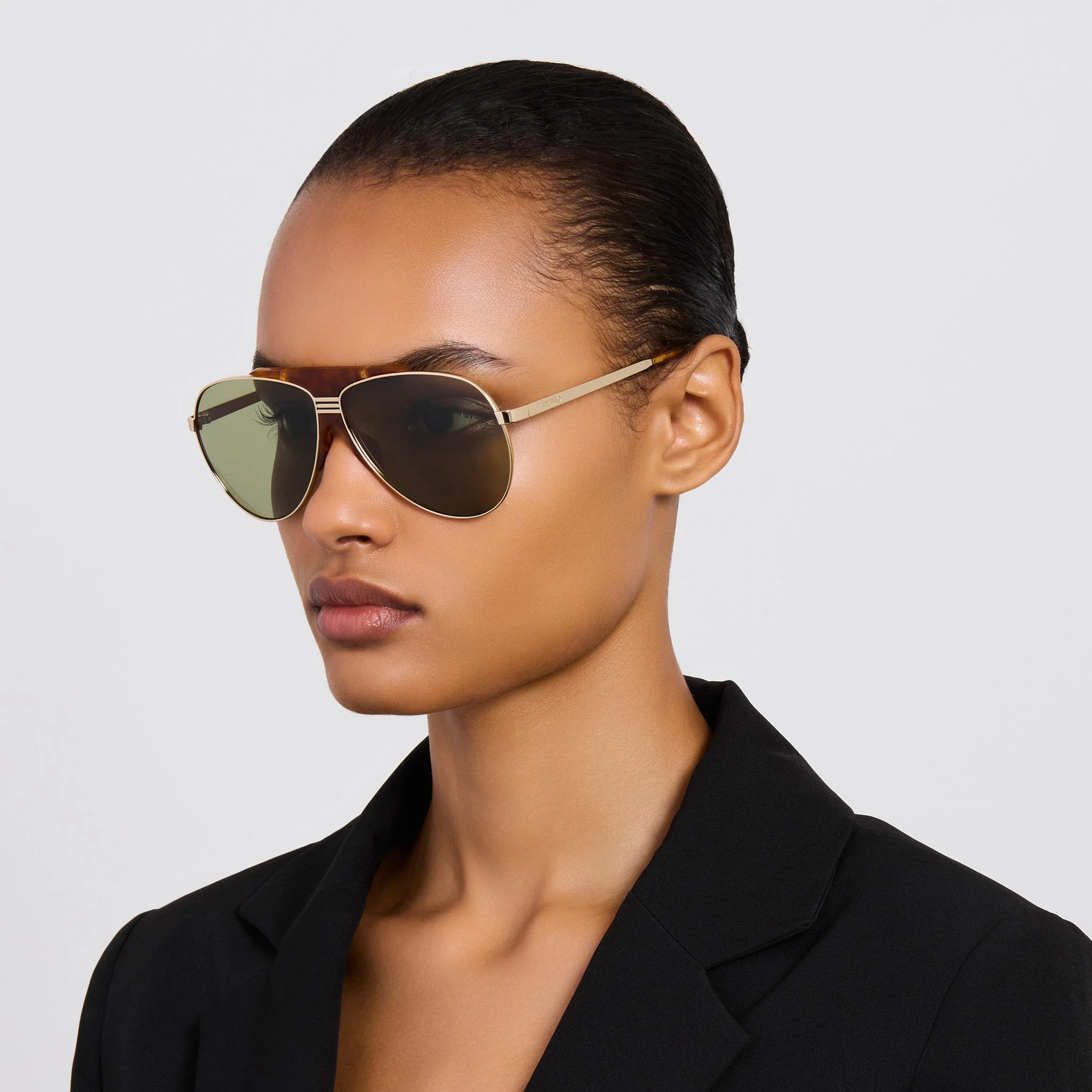 Amelia Sunglasses in Gold and Green - Image 3
