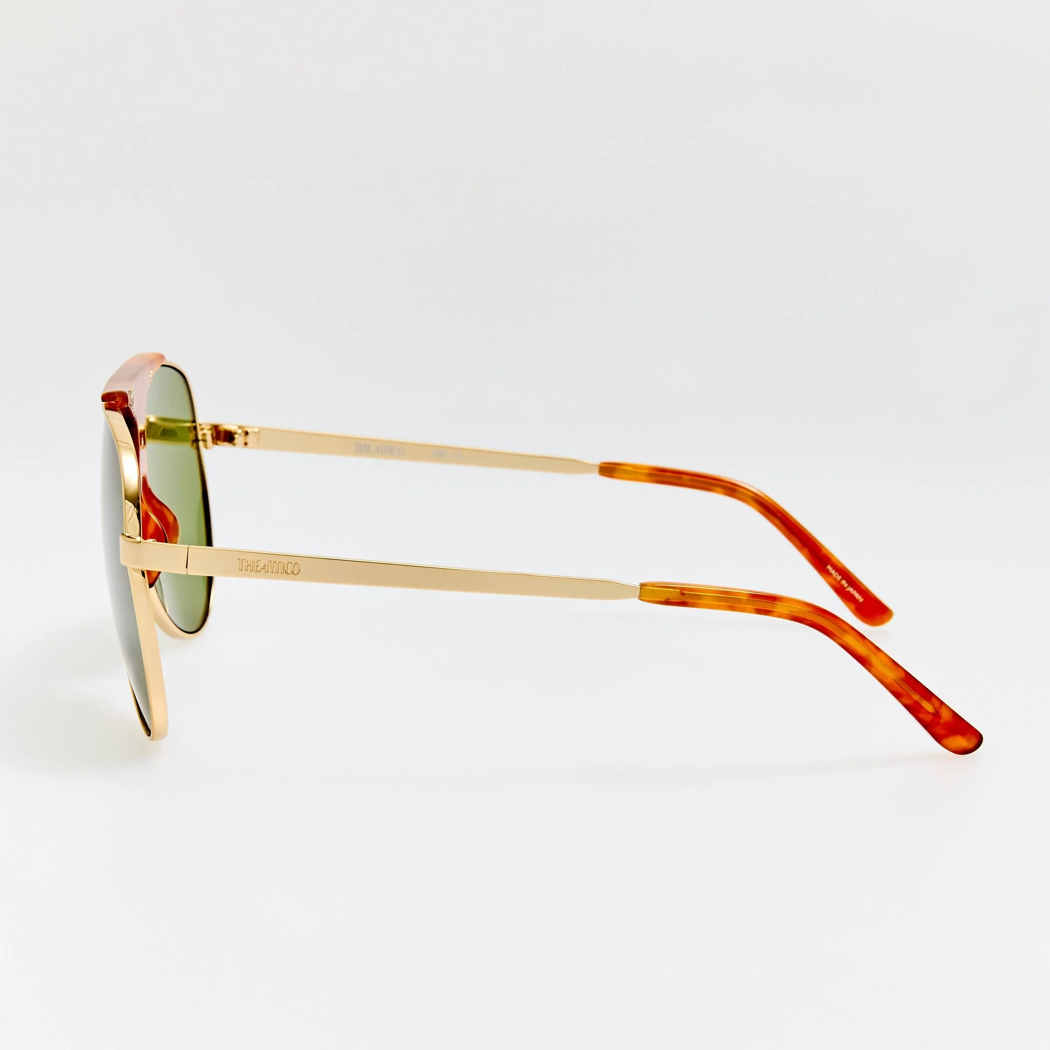 Amelia Sunglasses in Gold and Green - Image 4