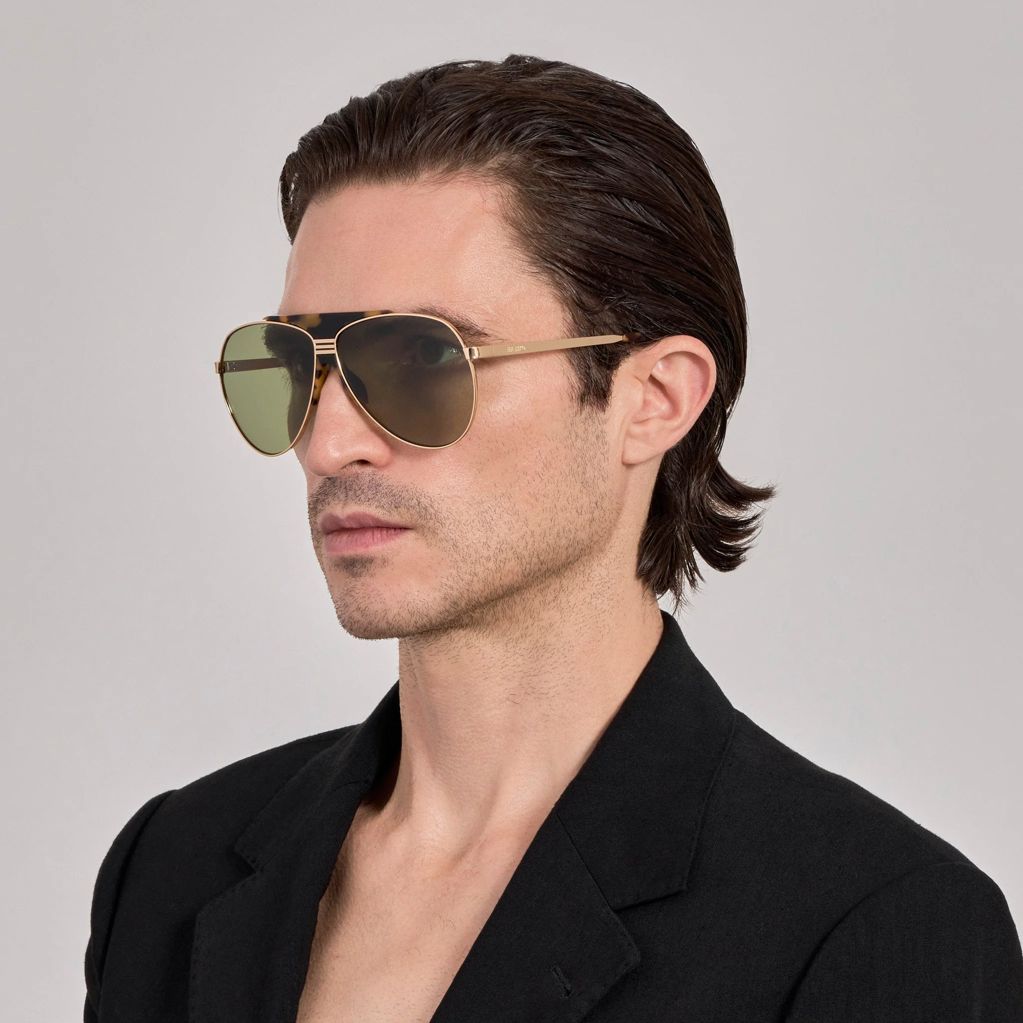 Amelia Sunglasses in Gold and Green - Image 6