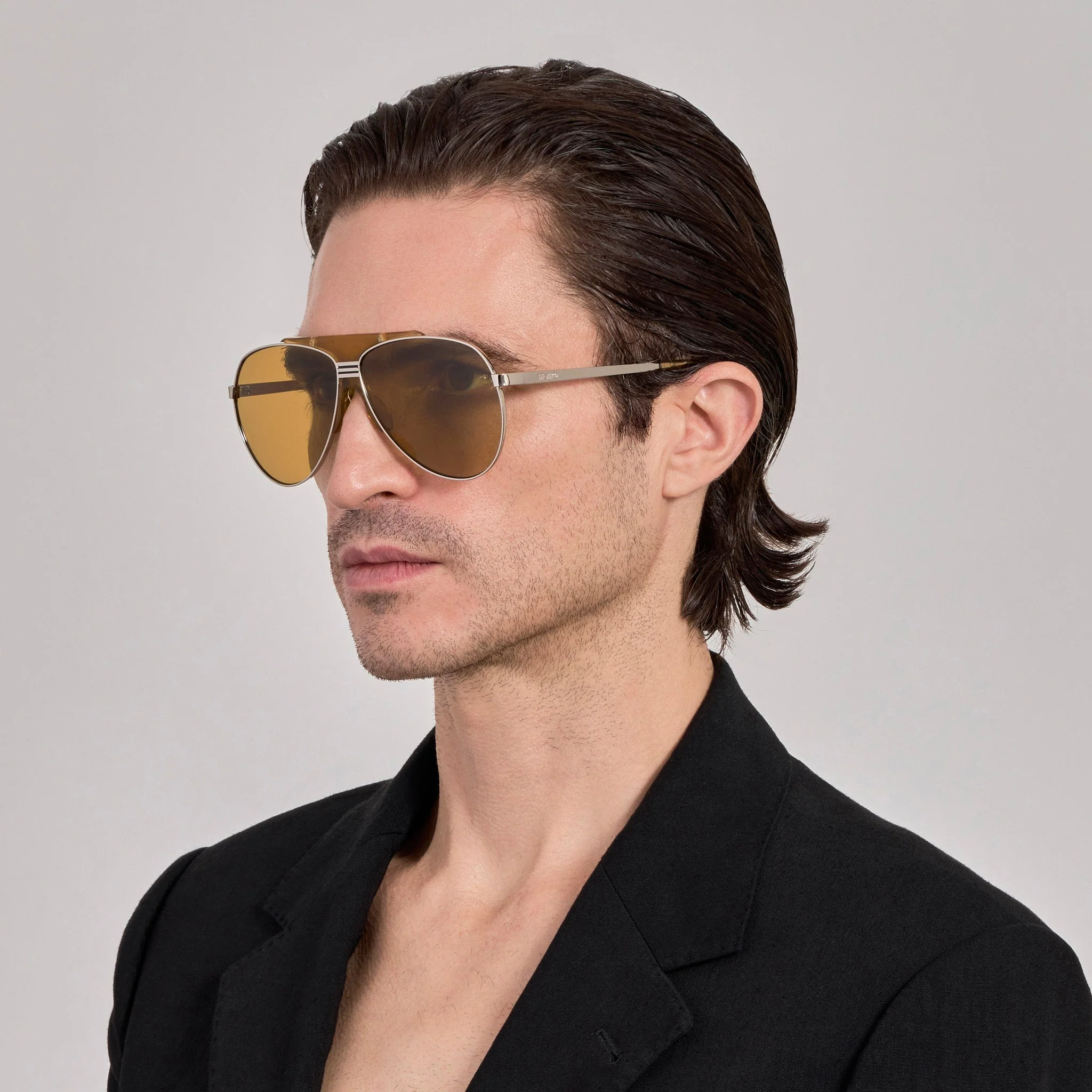 Amelia Sunglasses in Gold and Mustard - Image 3