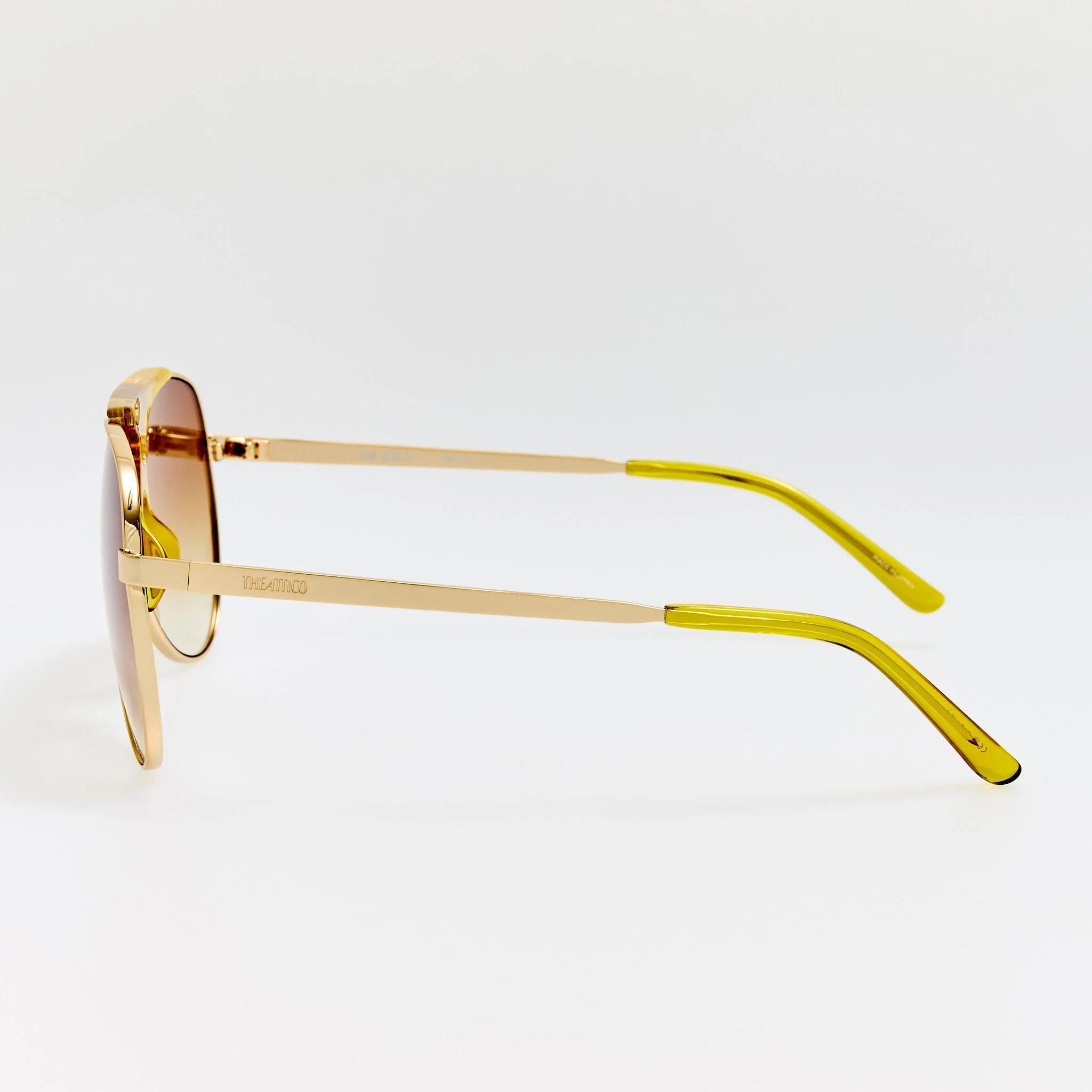 Amelia Sunglasses in Gold and Mustard - Image 5