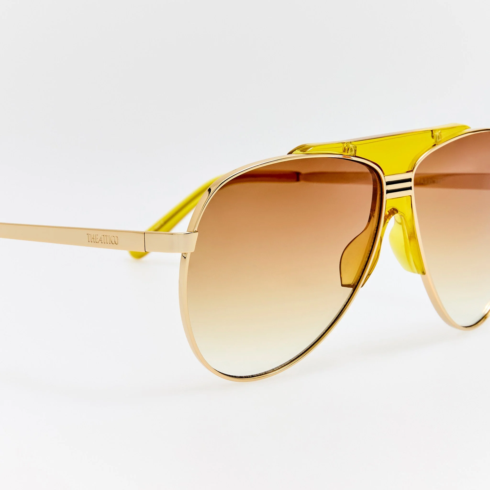 Amelia Sunglasses in Gold and Mustard - Image 6