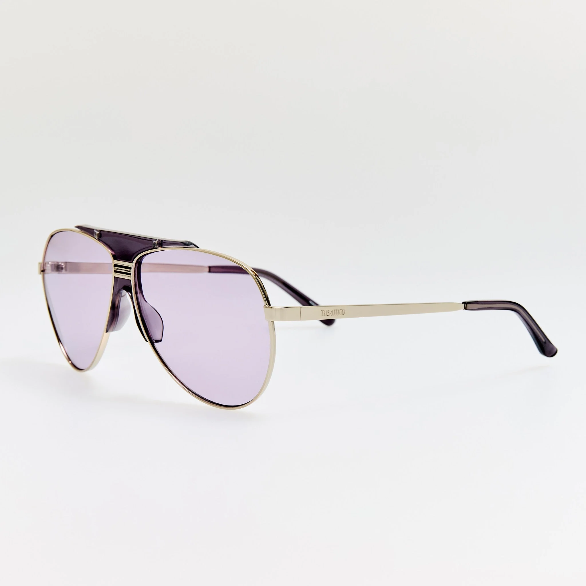 Amelia Sunglasses in Silver and Purple - Image 2