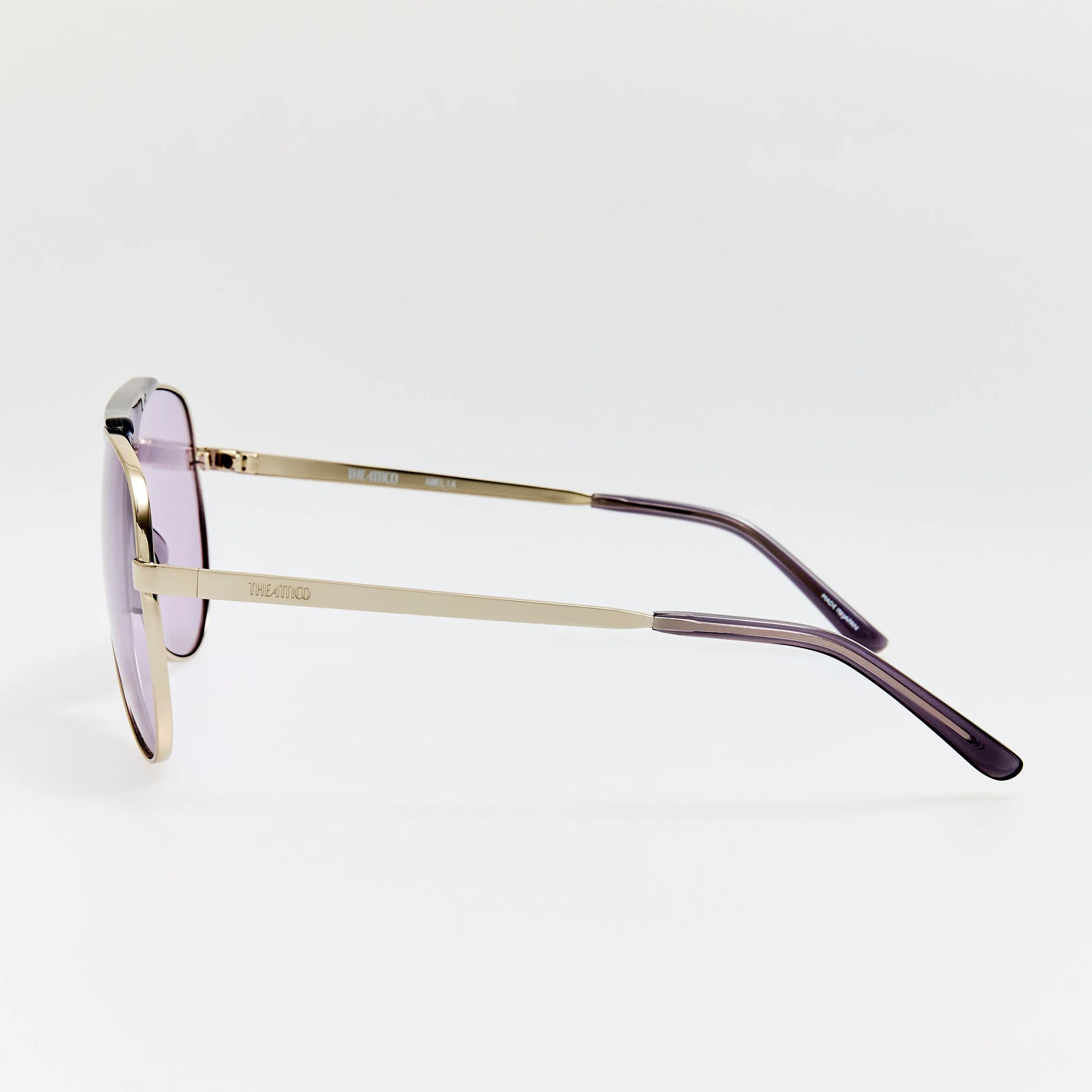 Amelia Sunglasses in Silver and Purple - Image 4