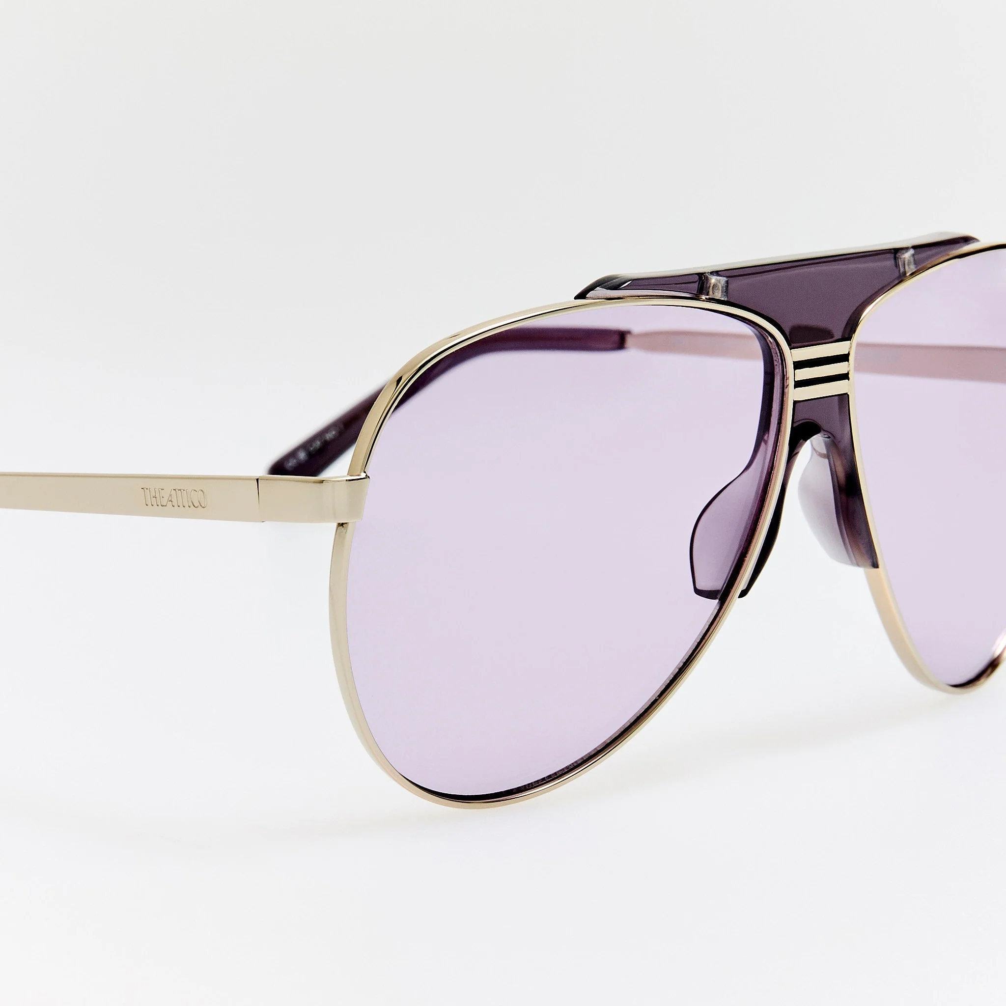 Amelia Sunglasses in Silver and Purple - Image 5