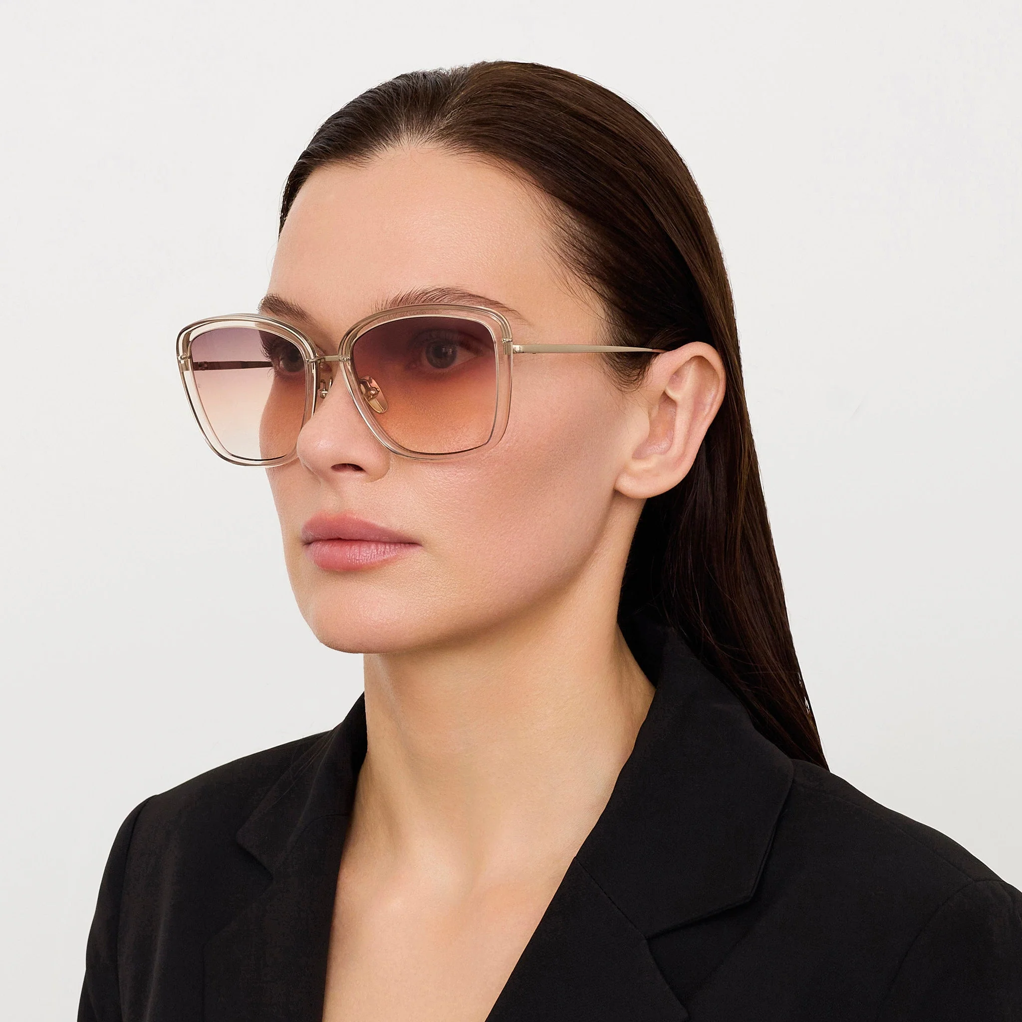 Anais Sunglasses in 22K Gold and Ash - Image 3