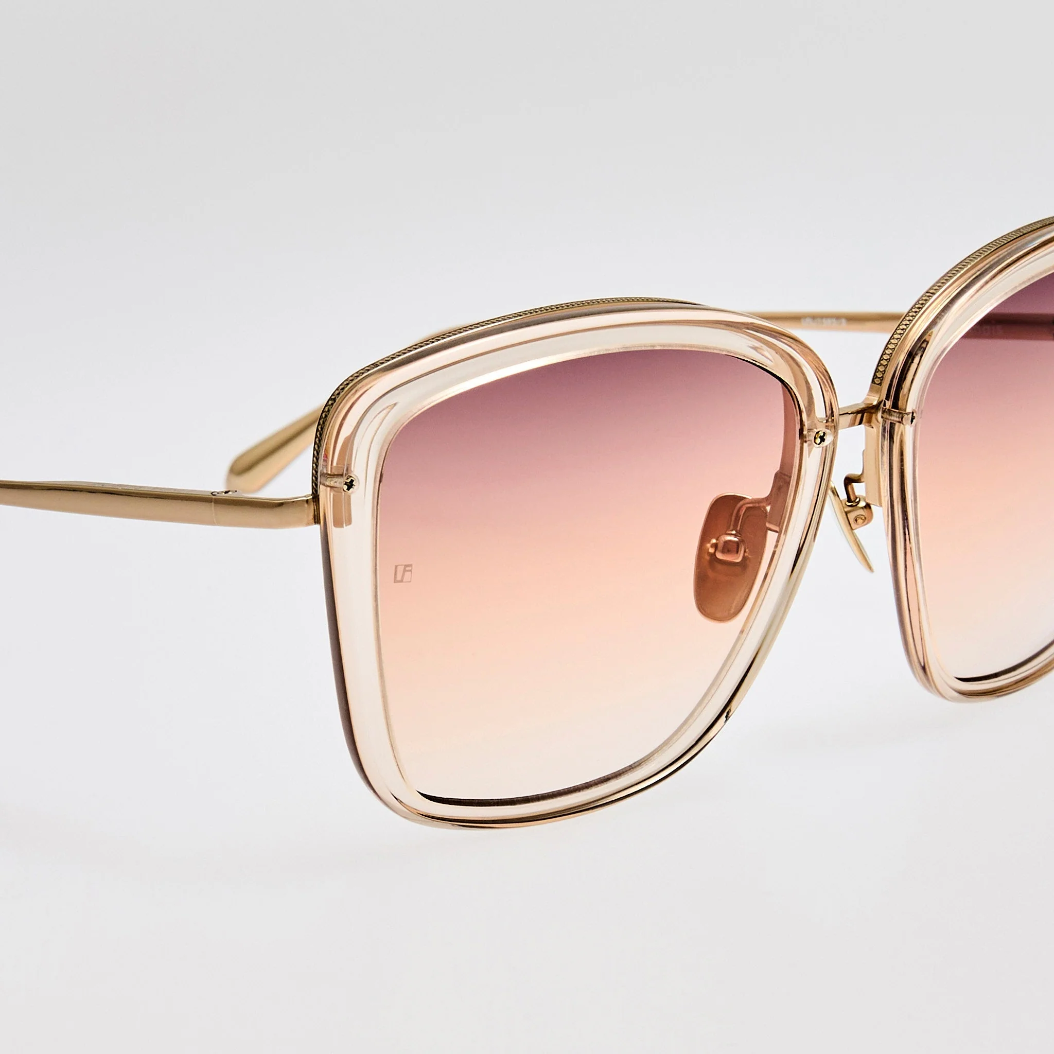 Anais Sunglasses in 22K Gold and Ash - Image 4