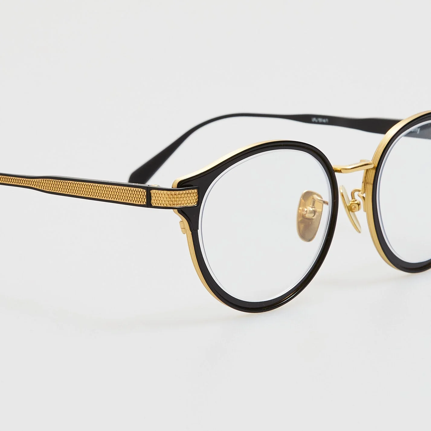 Anthony Oval Optical Frame in Matt Nickel and 22K Yellow Gold - Image 5