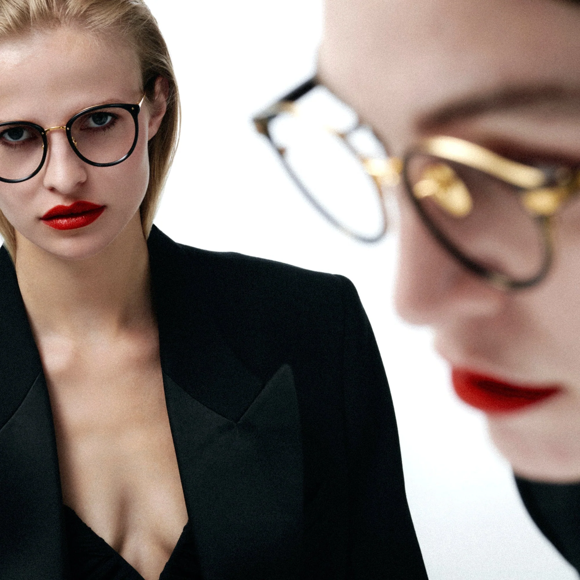 Anthony Oval Optical Frame in Matt Nickel and 22K Yellow Gold - Image 6