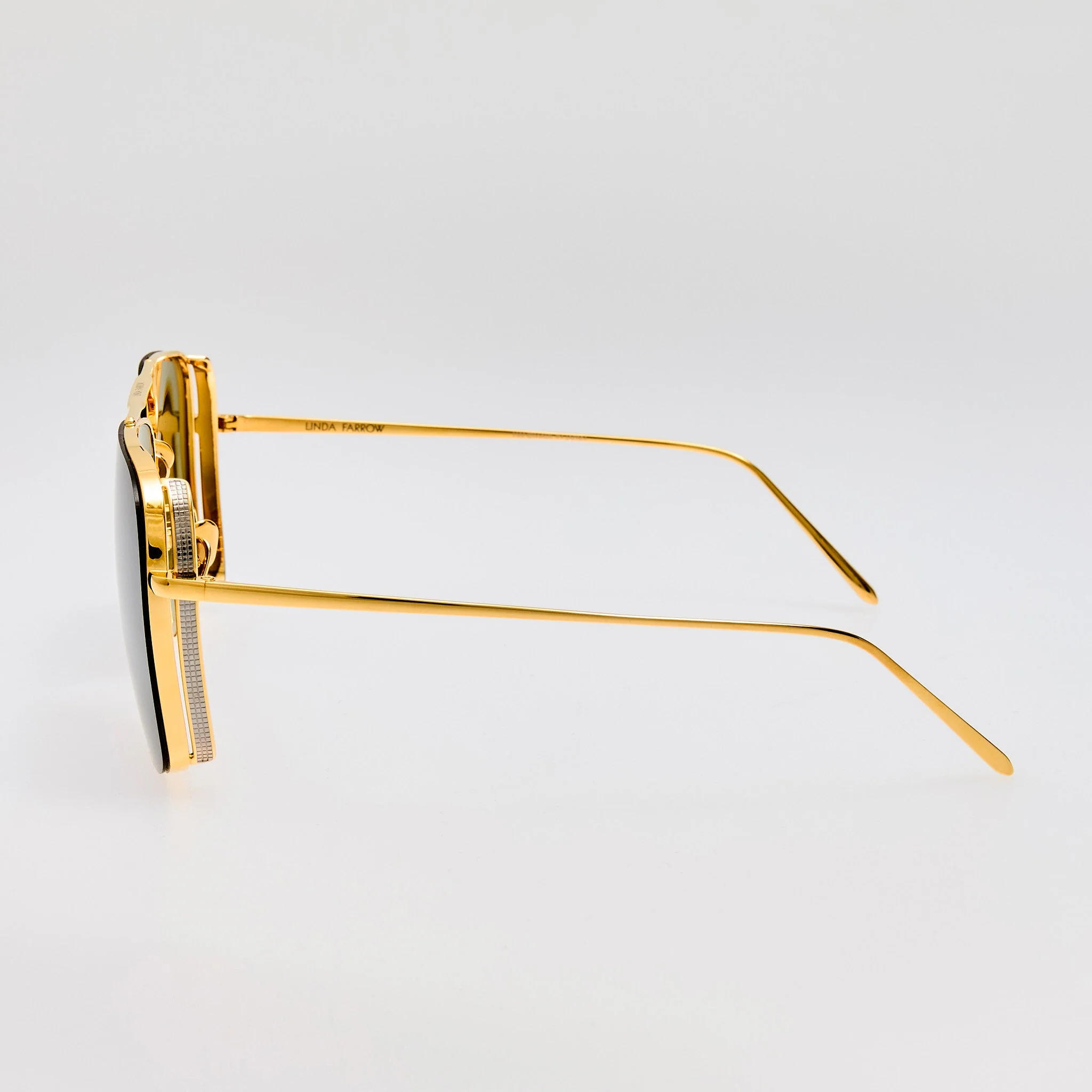 Asher Sunglasses in 22K Gold and Green - Image 3