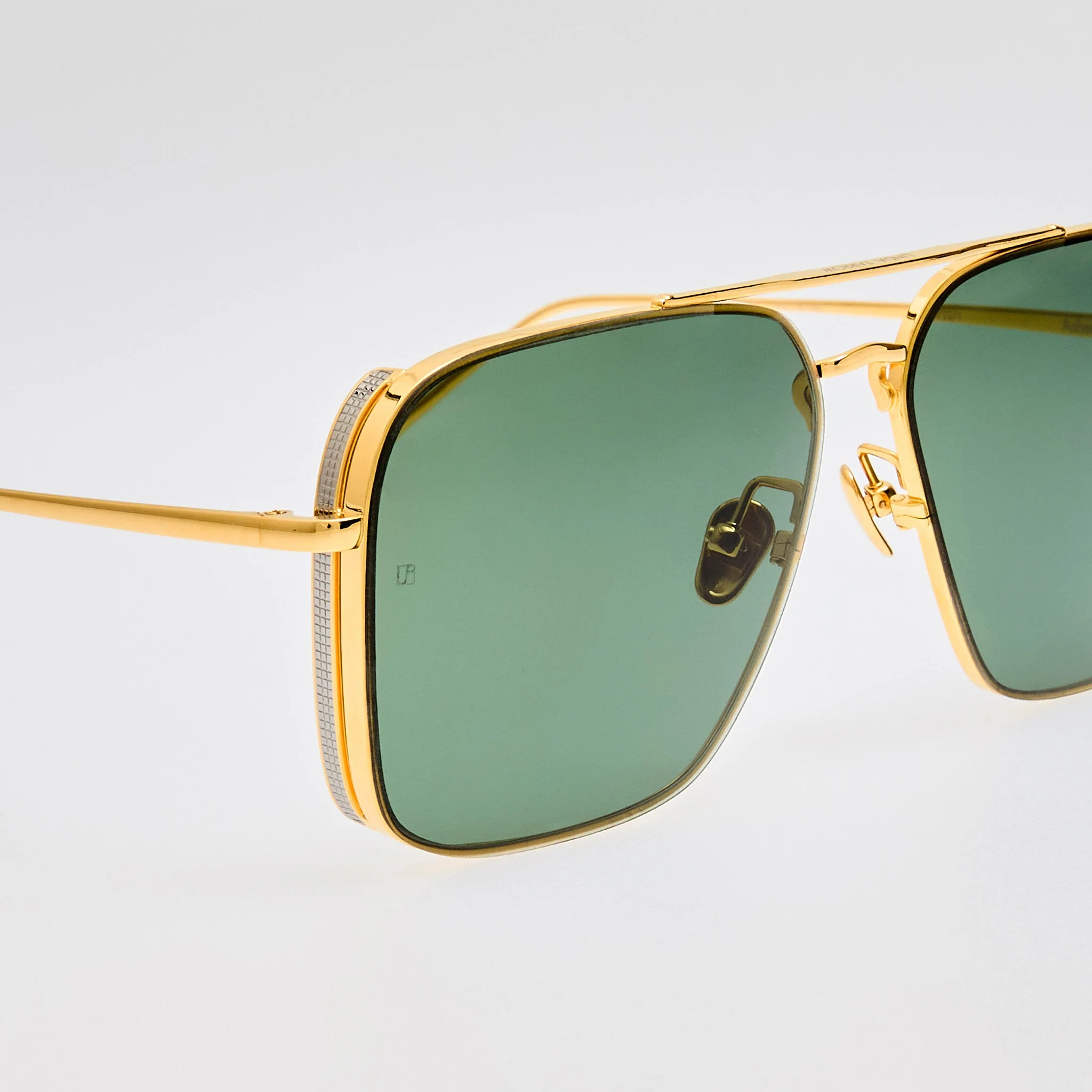 Asher Sunglasses in 22K Gold and Green - Image 4