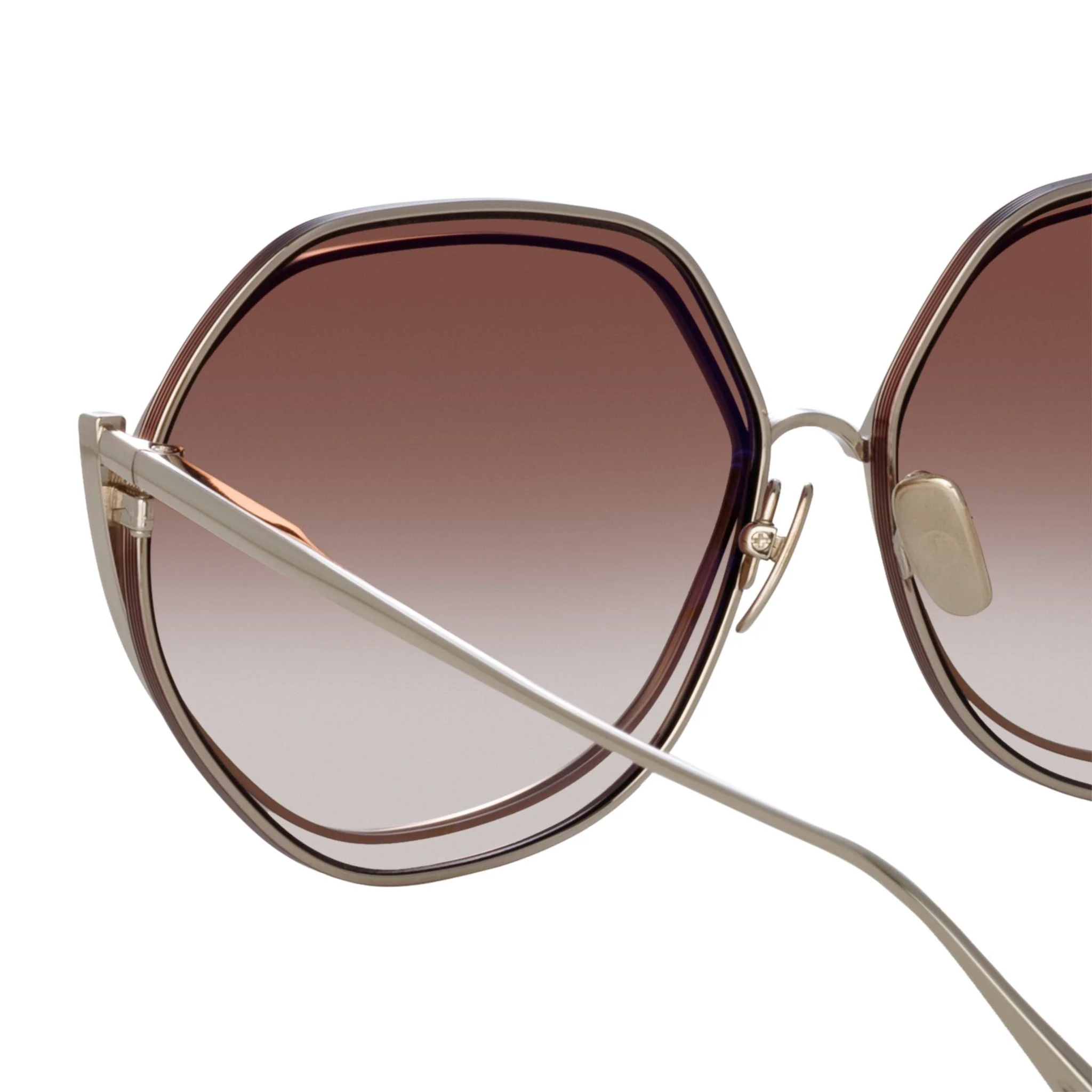 Aspen Sunglasses in 22K Gold and Mocha - Image 5