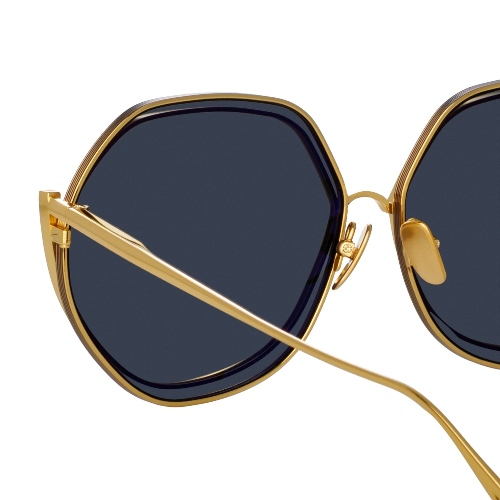 Aspen Sunglasses in 22K Gold and Grey - Image 3