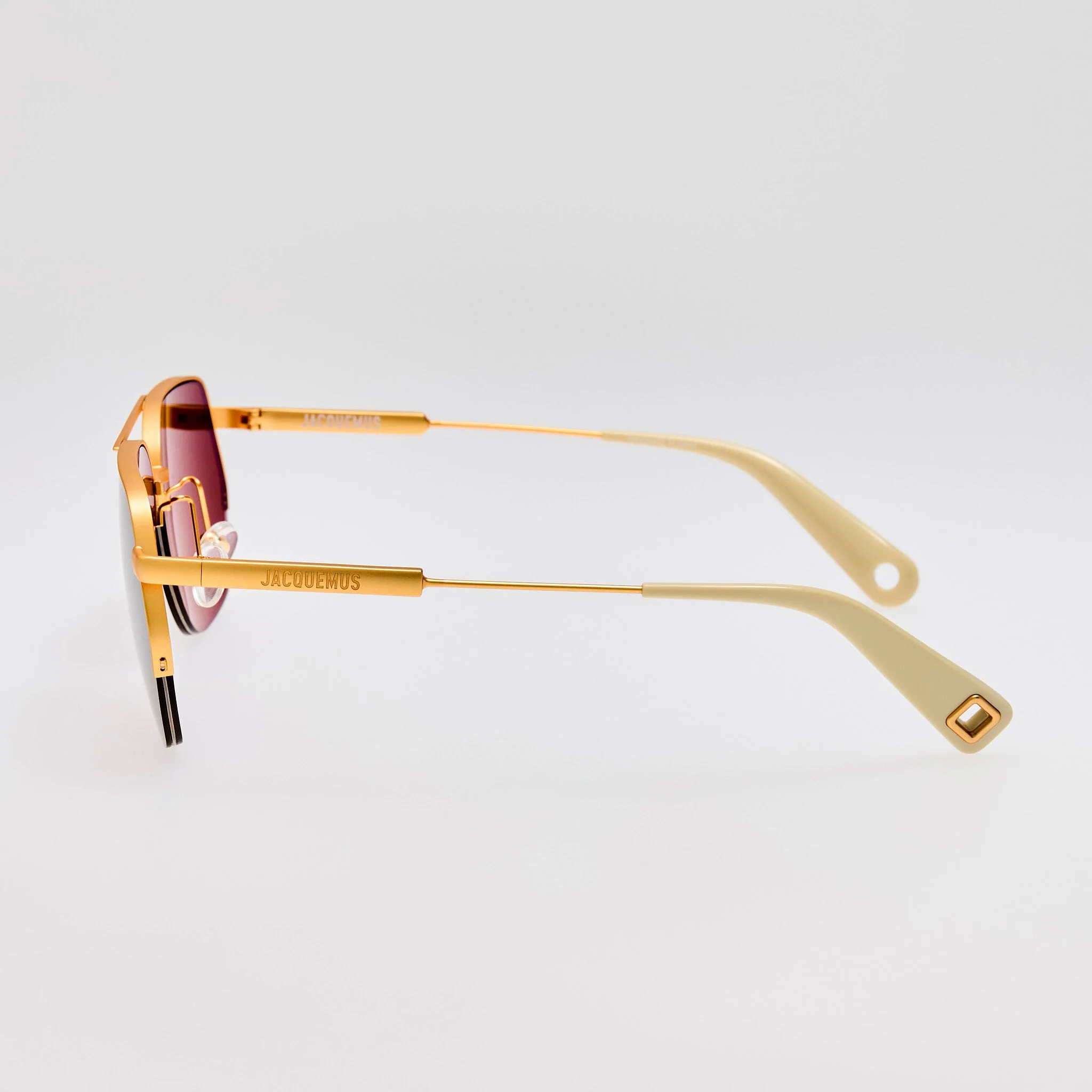 Aviador Sunglasses in Matt Gold - Image 3