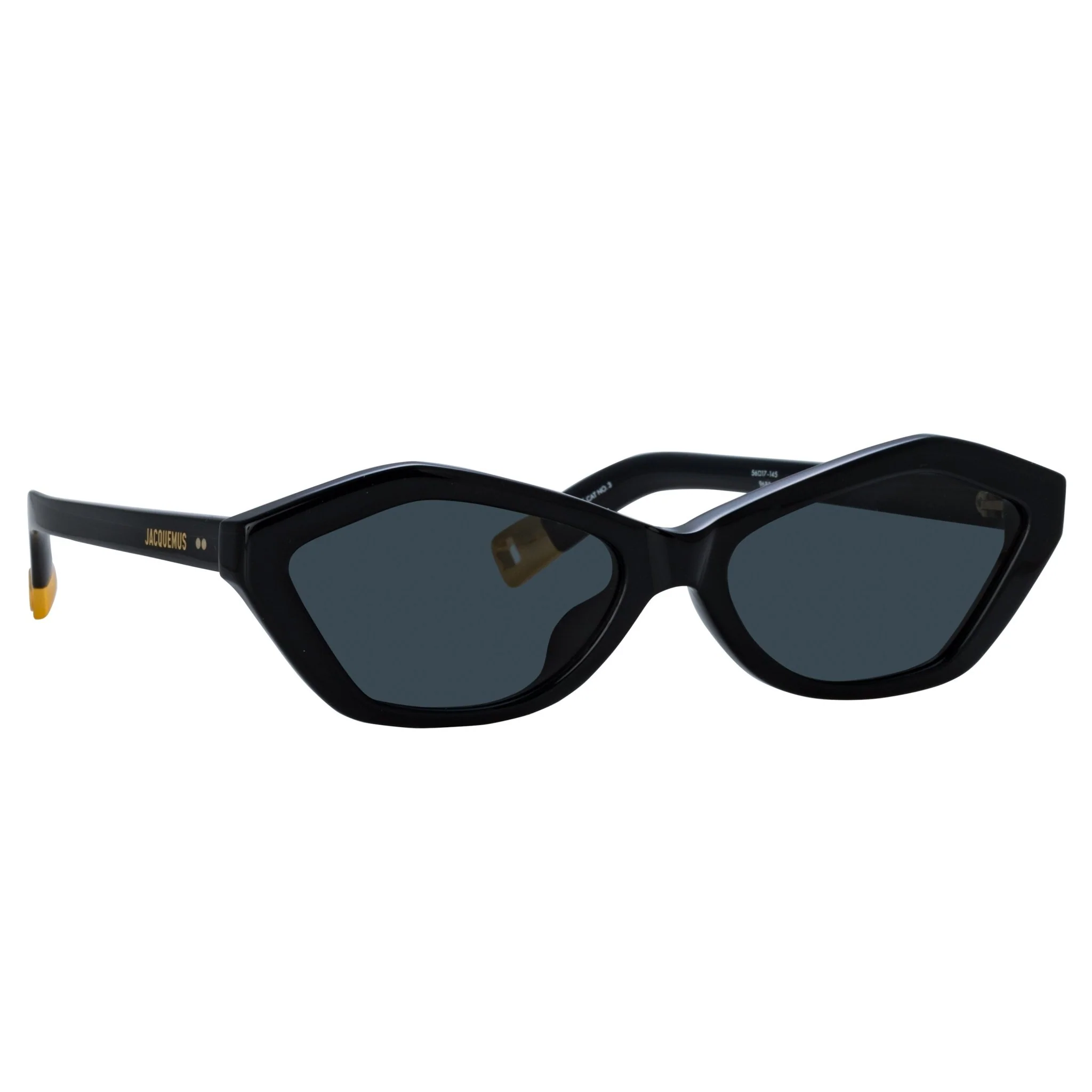 Bambino Angular Sunglasses in Black - Image 3