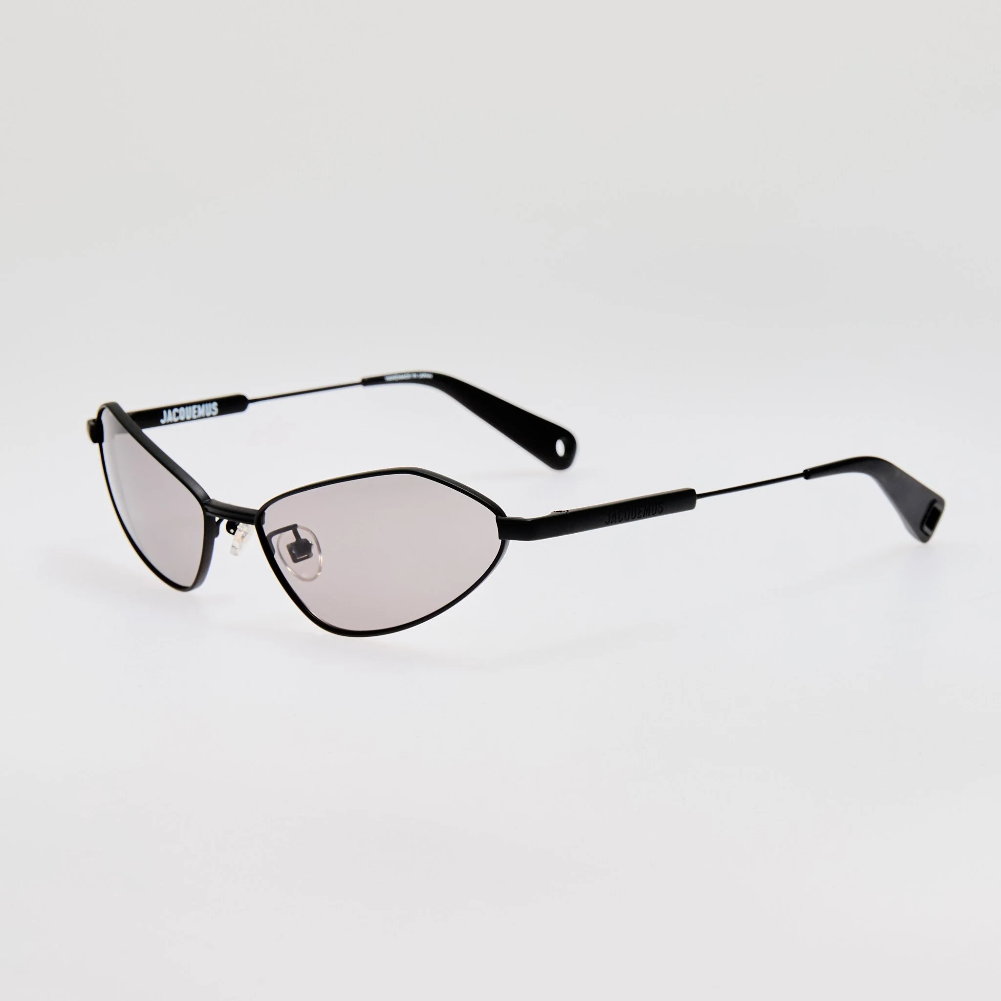 Bambino Angular Metal Sunglasses in Matt Black - Image 2