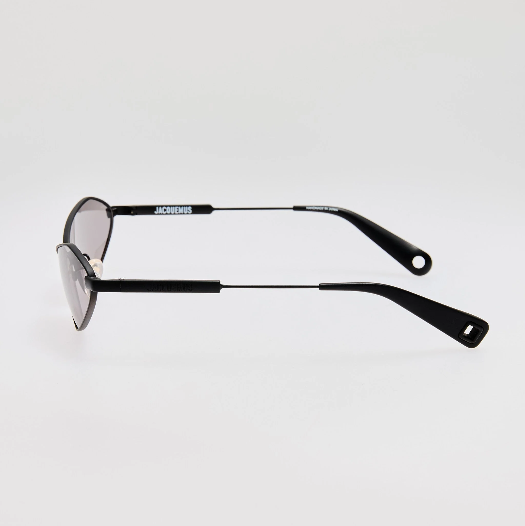 Bambino Angular Metal Sunglasses in Matt Black - Image 3