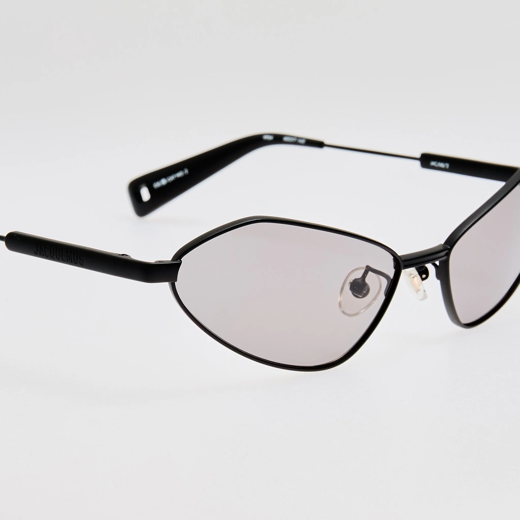 Bambino Angular Metal Sunglasses in Matt Black - Image 4