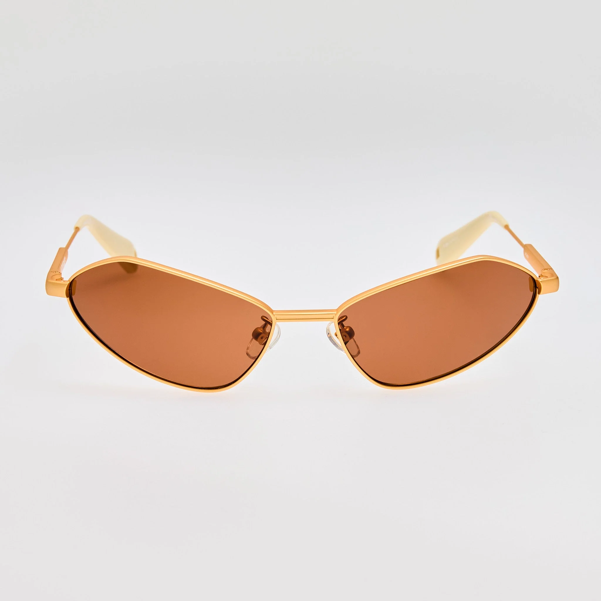 Bambino Angular Metal Sunglasses in Matt Gold