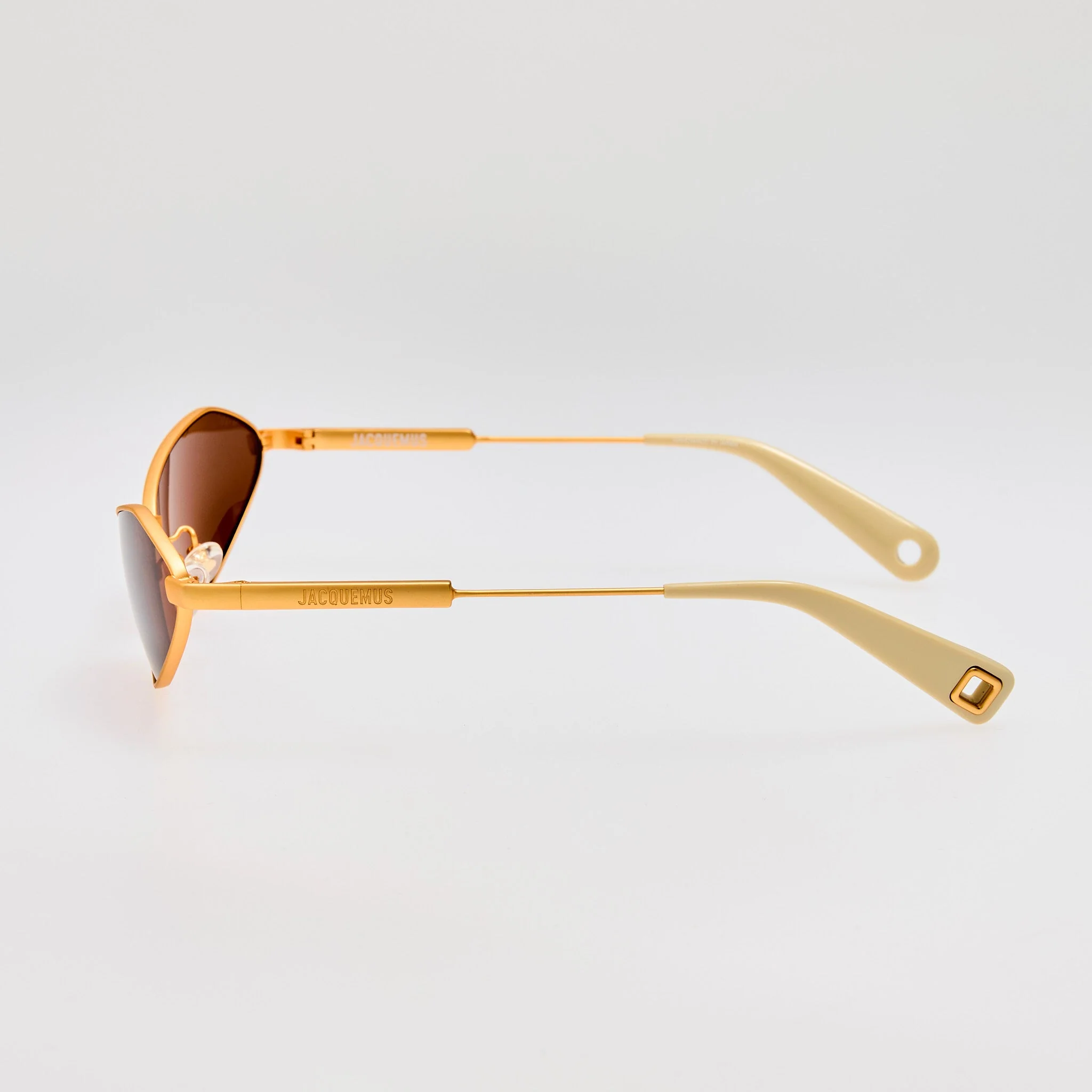 Bambino Angular Metal Sunglasses in Matt Gold - Image 3