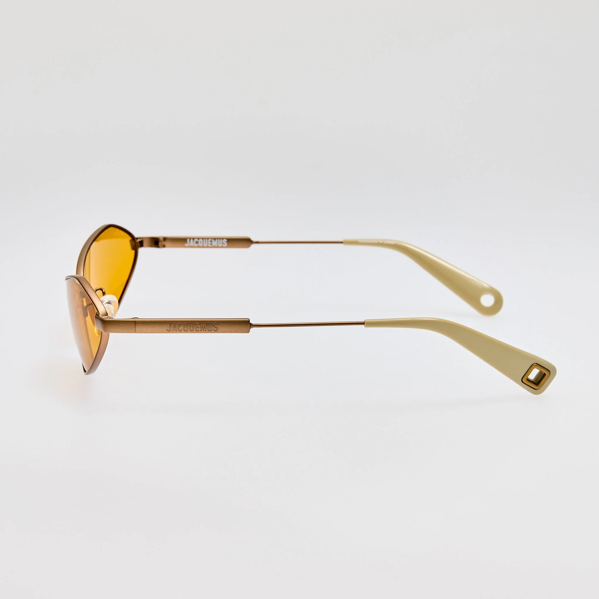 Bambino Angular Metal Sunglasses in Matt Putty - Image 3