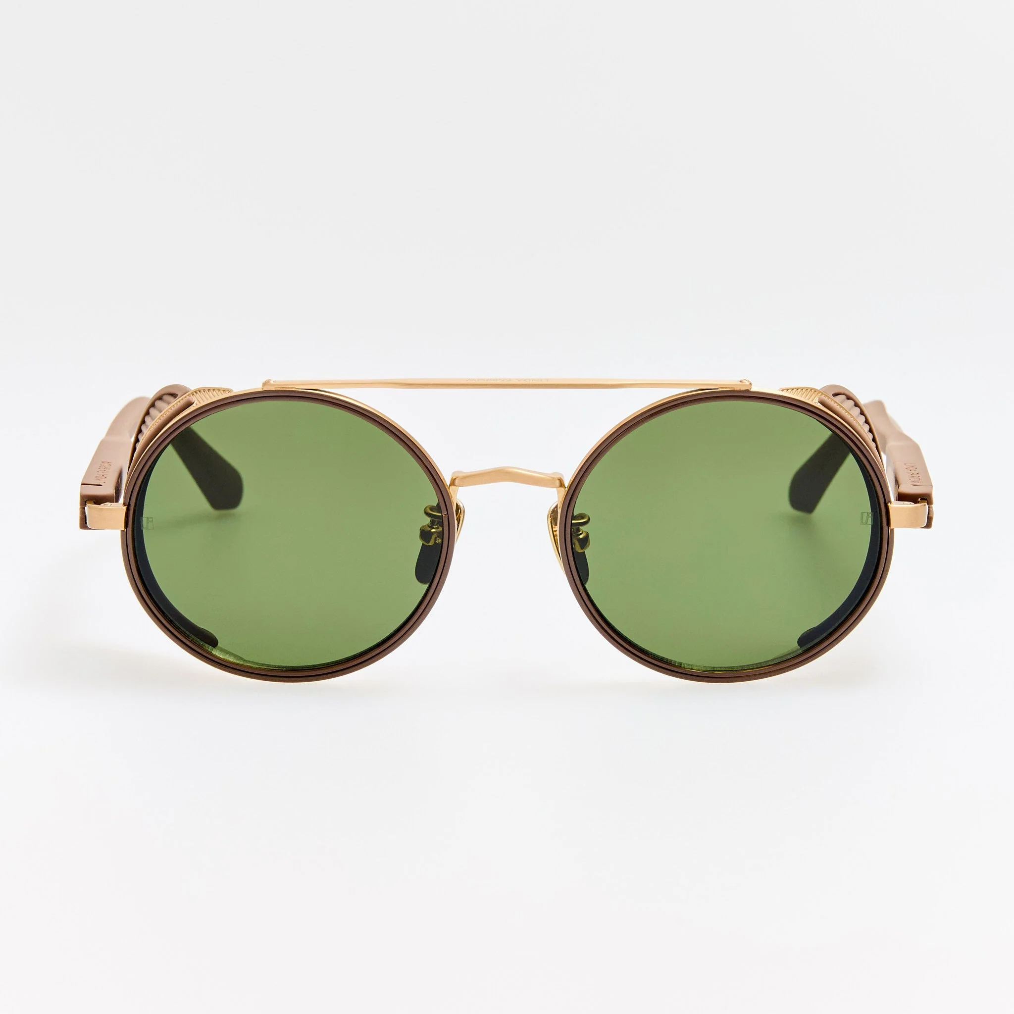 Baret Explorer Sunglasses in Matt Champagne and Green