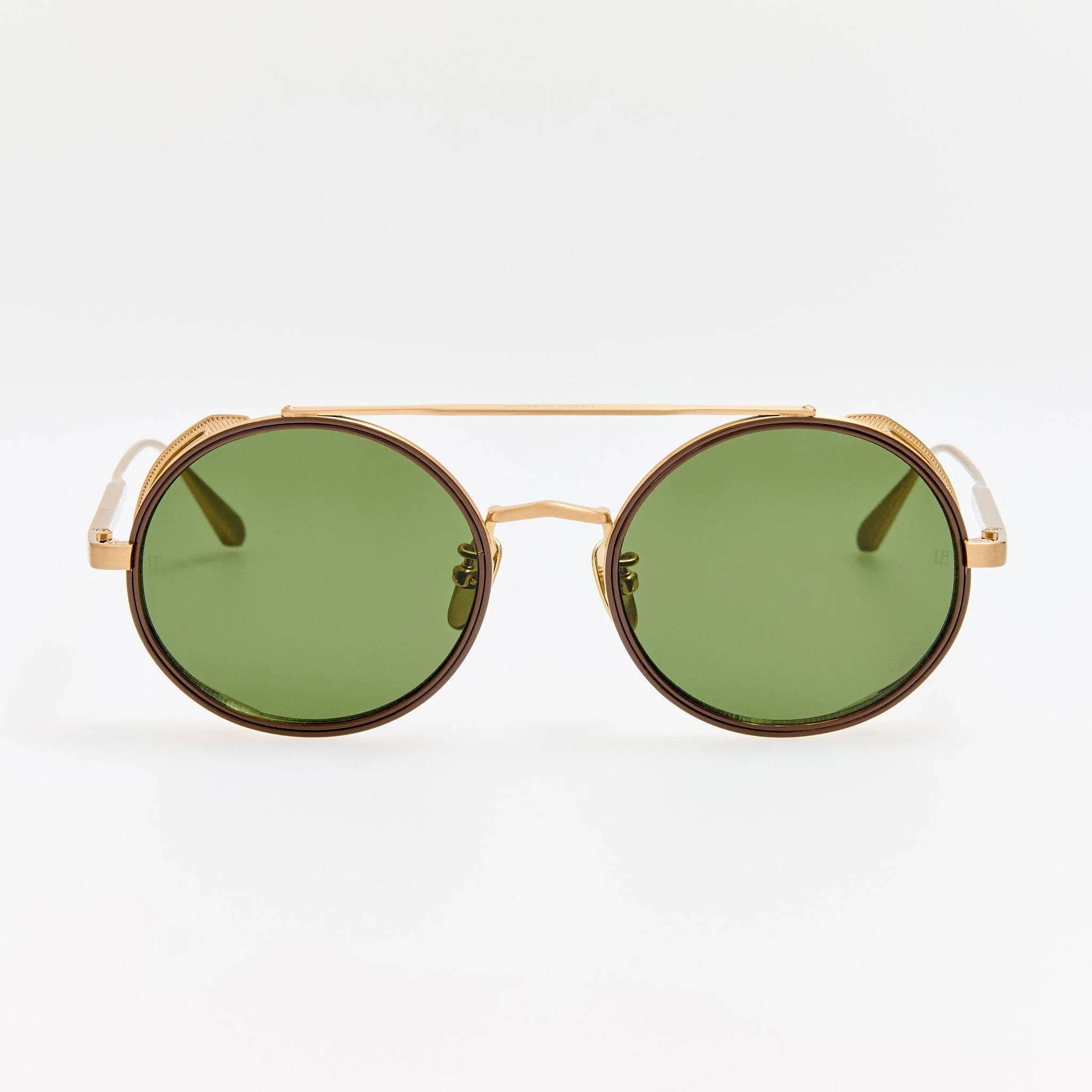 Baret Explorer Sunglasses in Matt Champagne and Green - Image 7