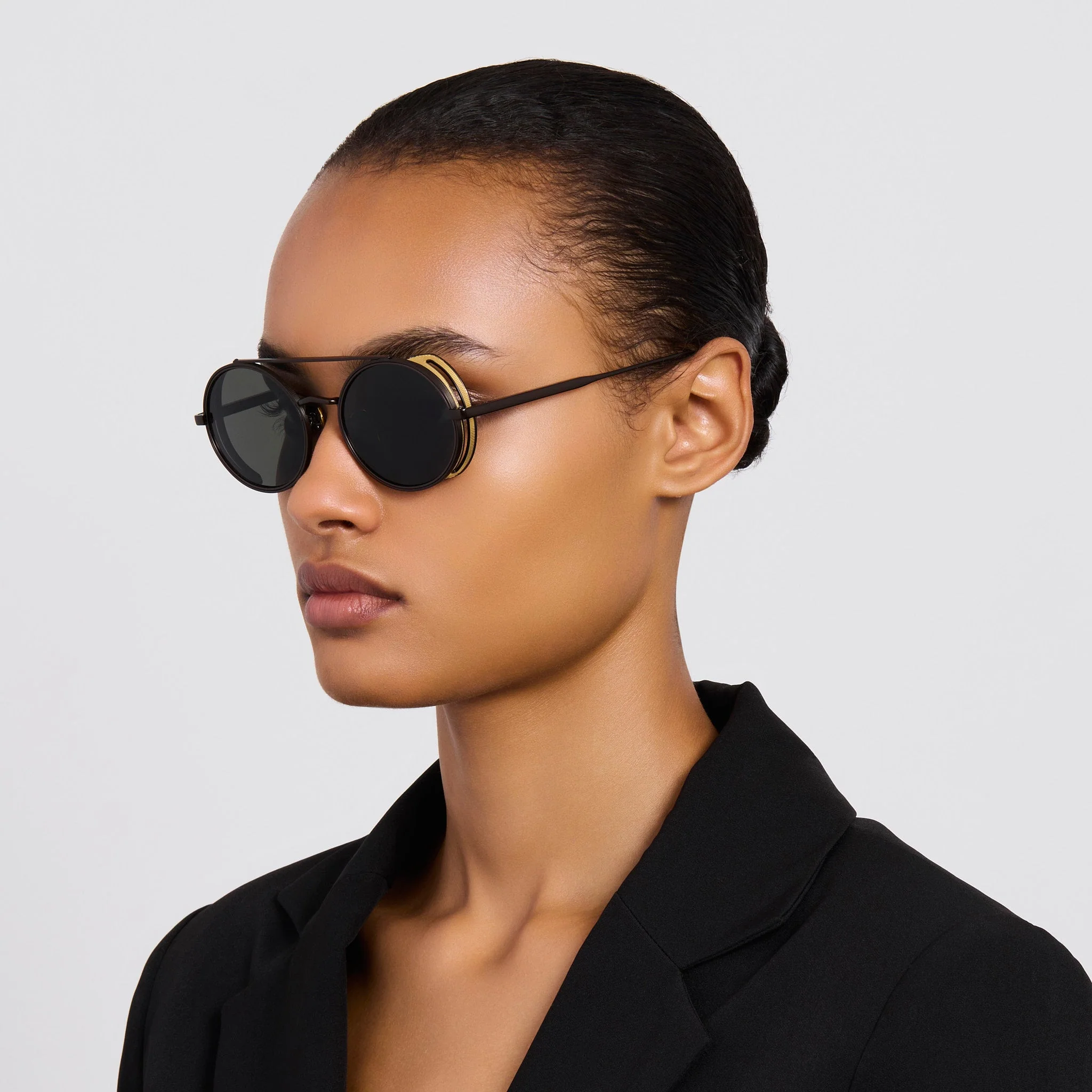 Baret Explorer Sunglasses in Matt Nickel and 22K Gold - Image 10
