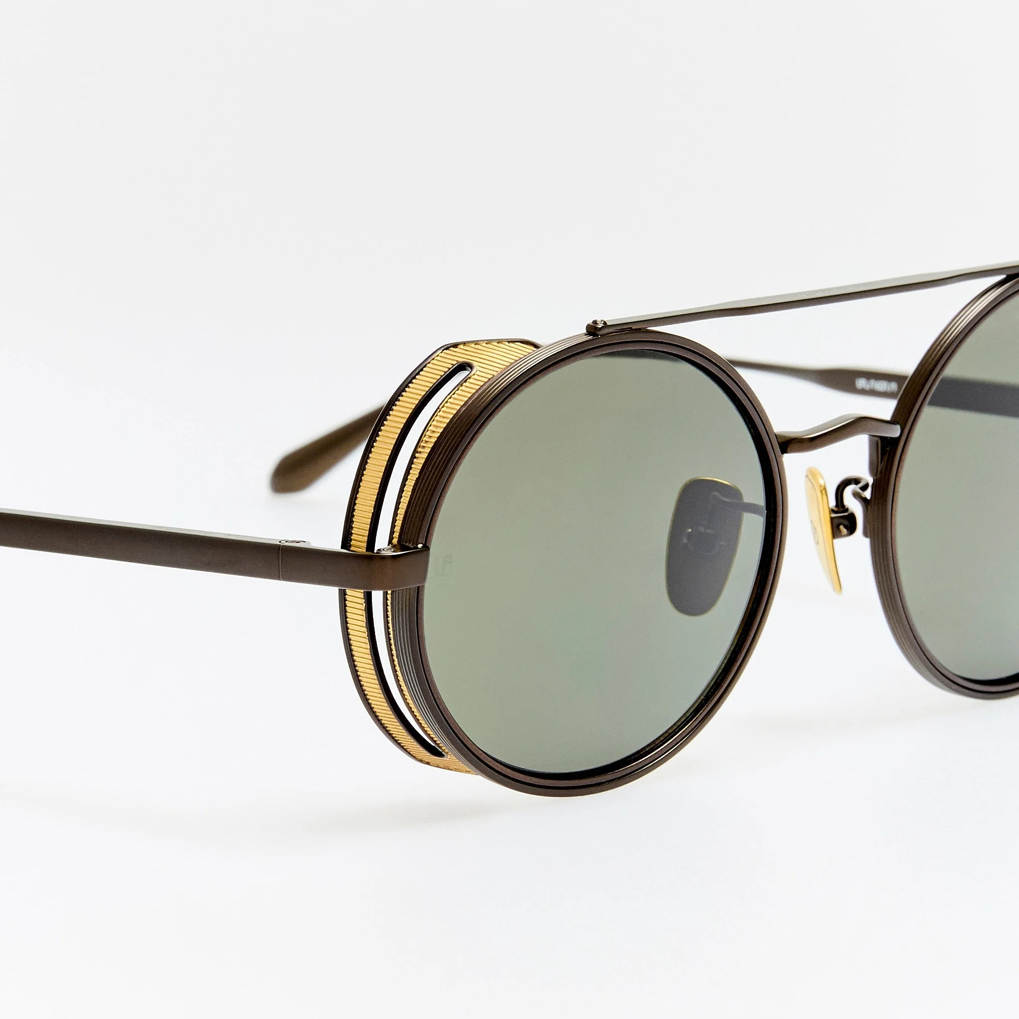 Baret Explorer Sunglasses in Matt Nickel and 22K Gold - Image 11
