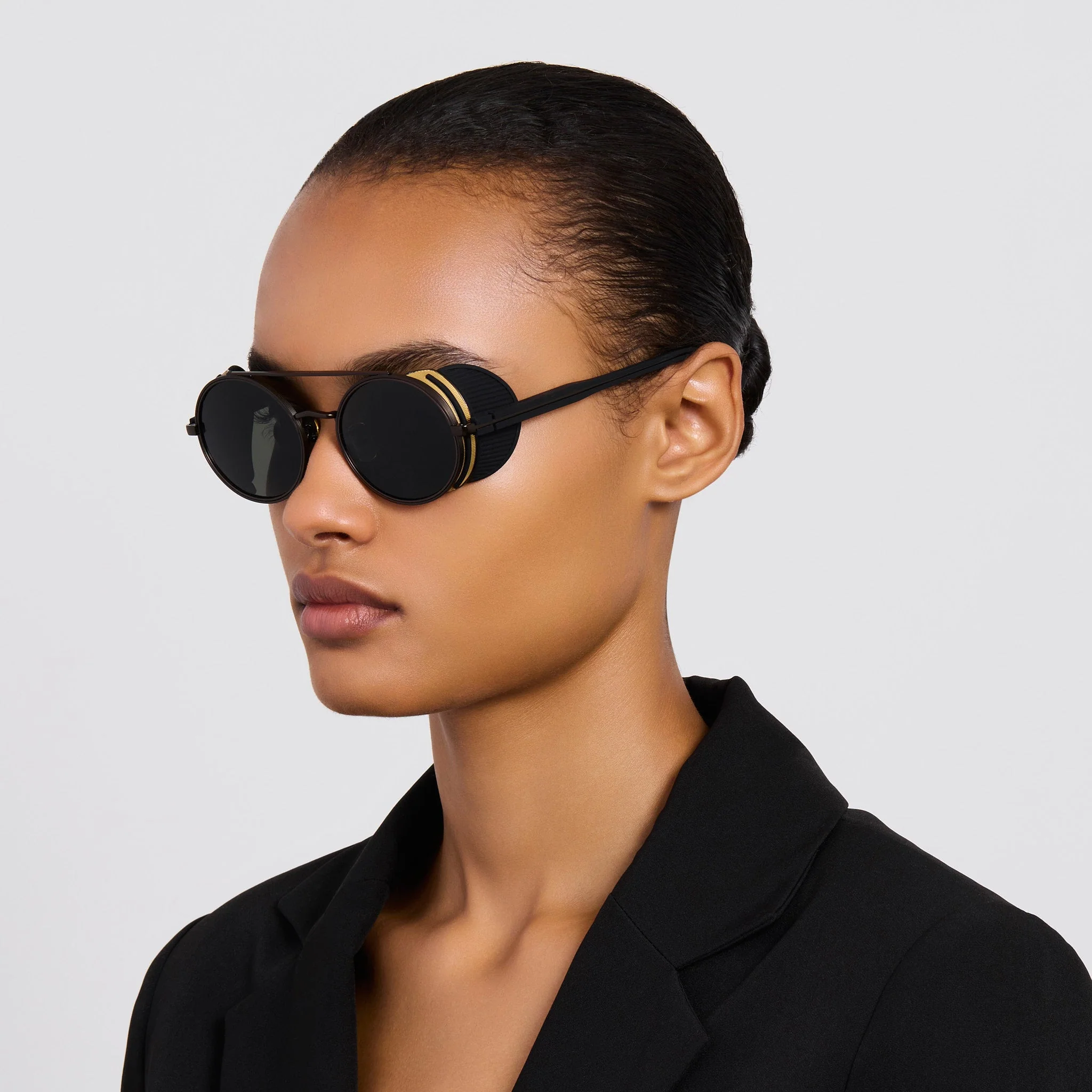 Baret Explorer Sunglasses in Matt Nickel and 22K Gold - Image 4