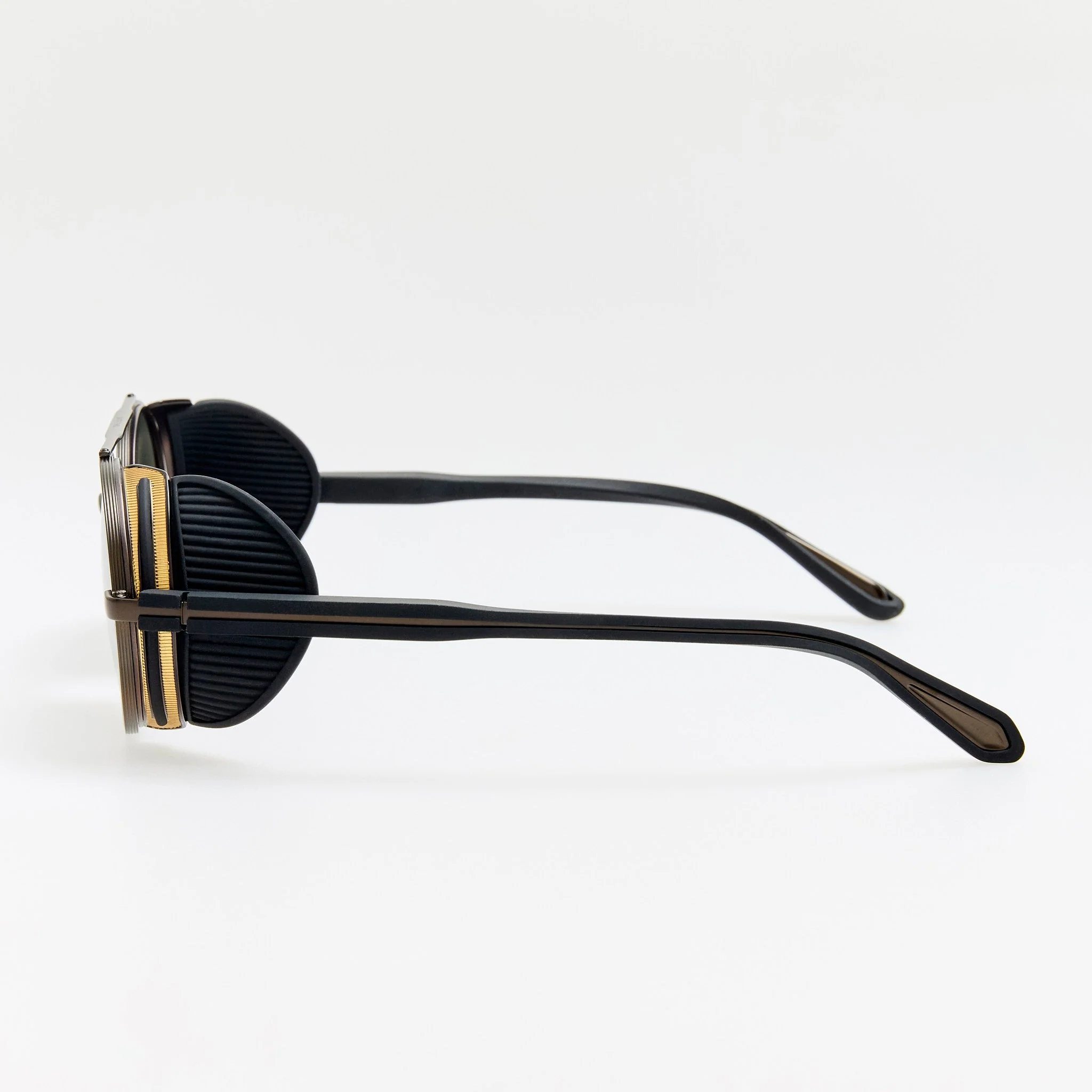 Baret Explorer Sunglasses in Matt Nickel and 22K Gold - Image 5