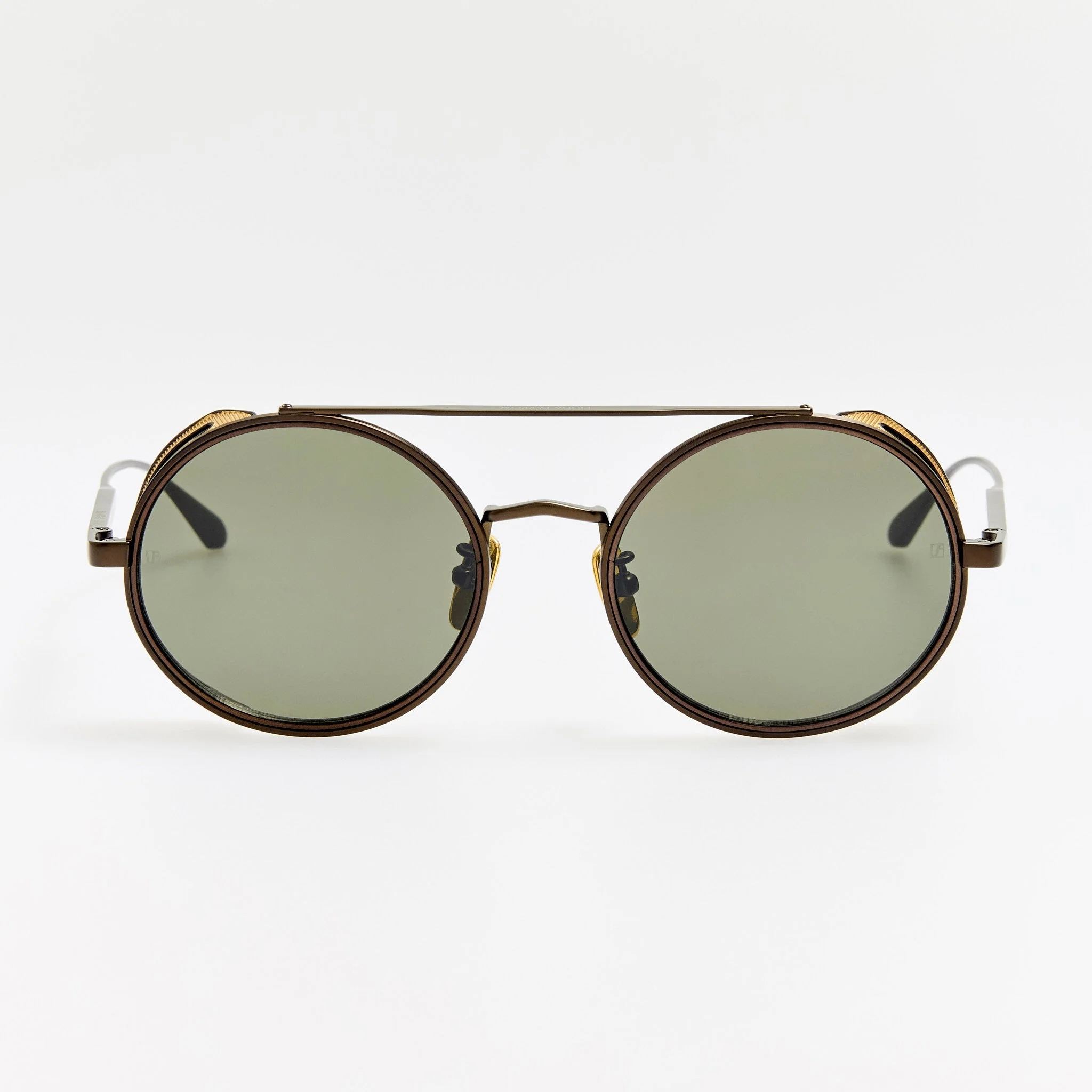 Baret Explorer Sunglasses in Matt Nickel and 22K Gold - Image 7
