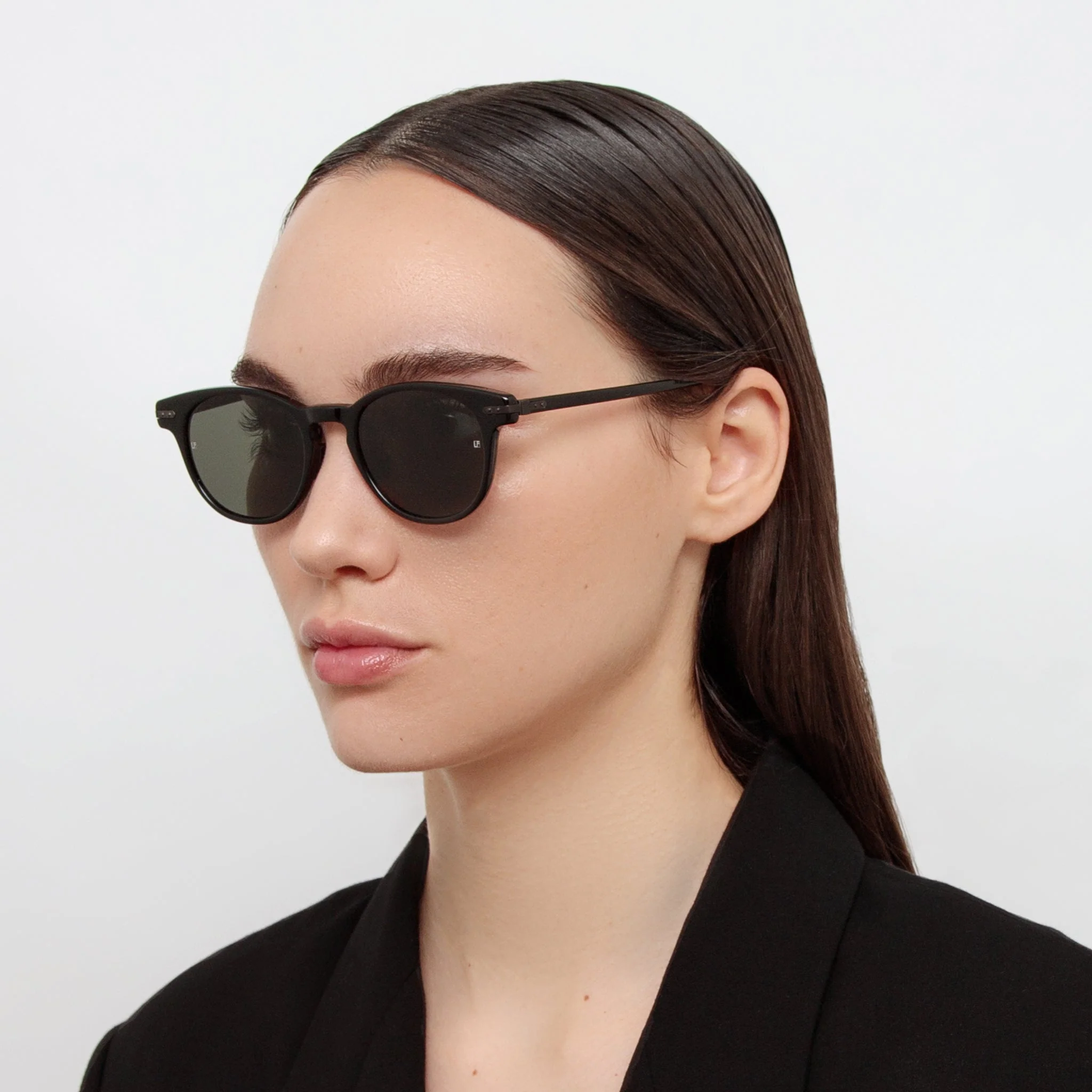 Bay Sunglasses in Black and Matt Nickel - Image 3