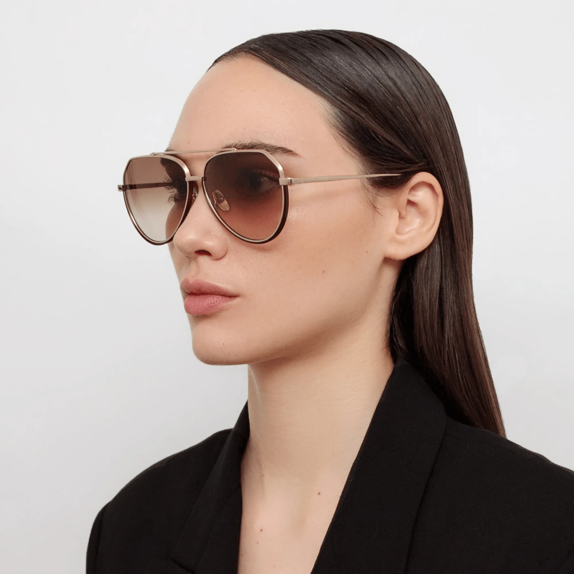 Bayer Sunglasses in 22K Gold and Mocha - Image 3