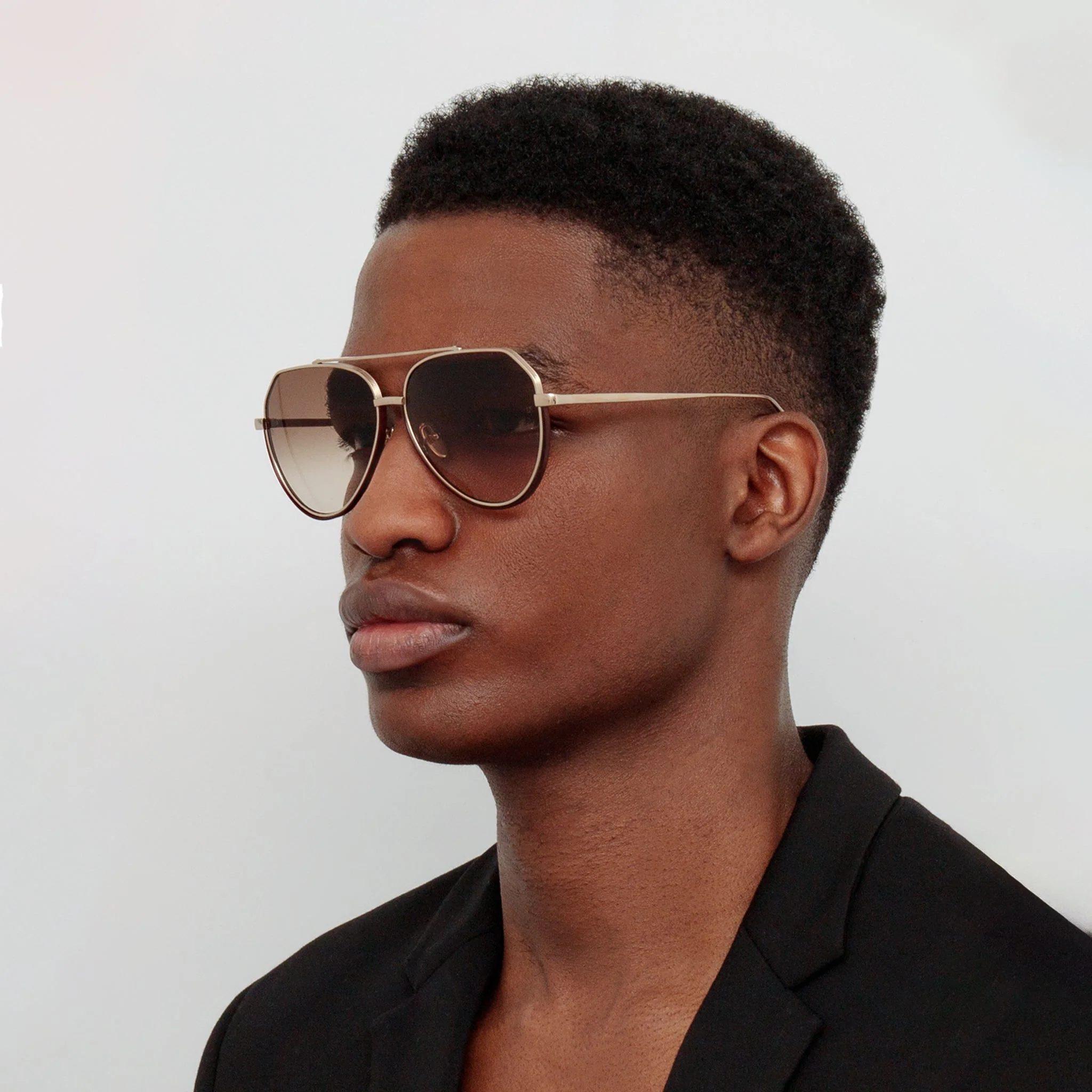 Bayer Sunglasses in 22K Gold and Mocha - Image 4