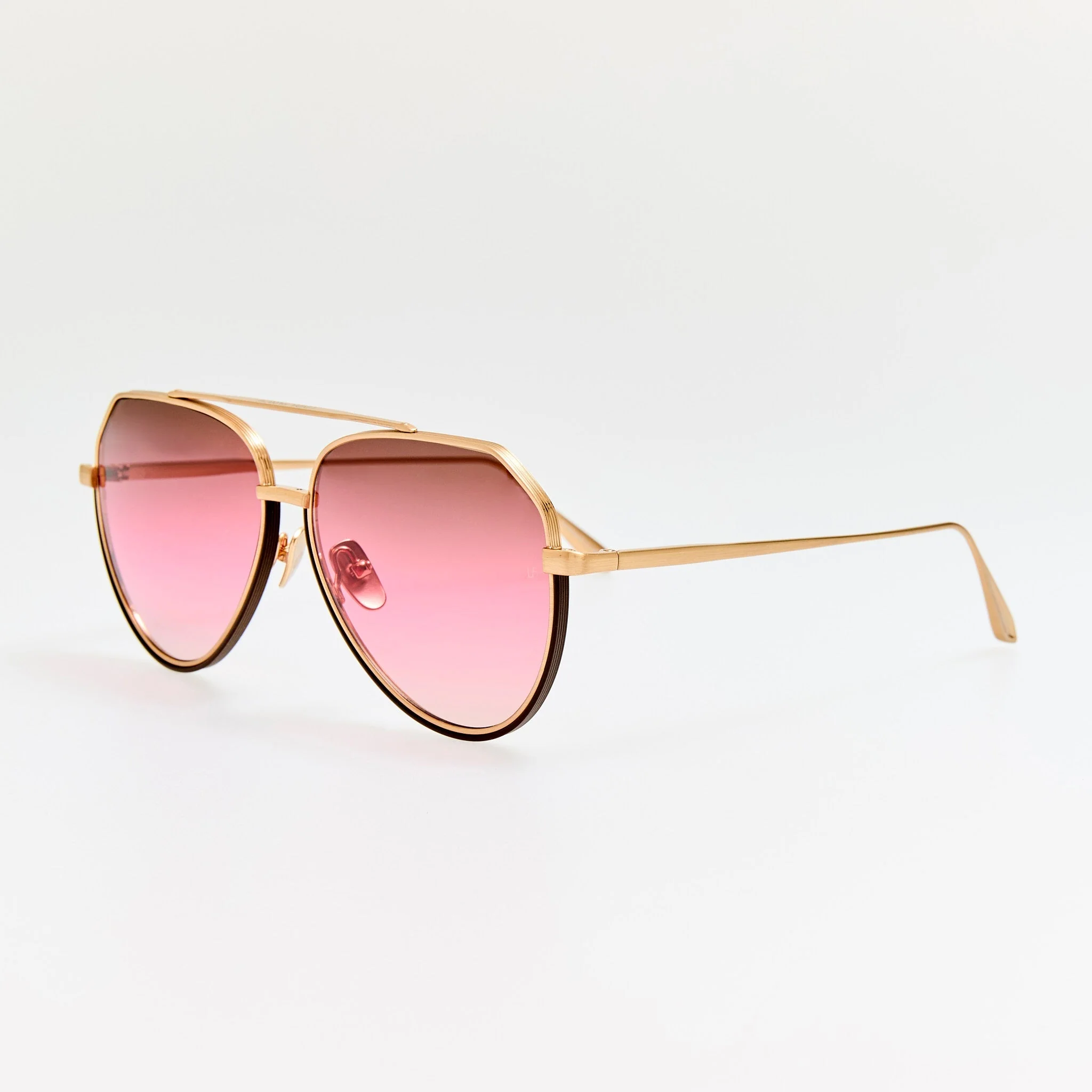 Bayer Sunglasses in Matt Champagne and Pink - Image 2