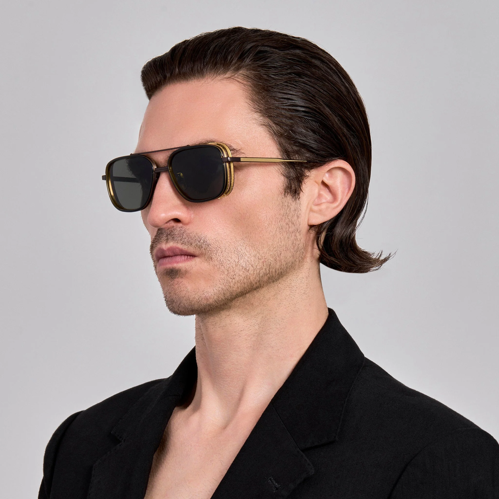 Boyd Explorer Sunglasses in Matt Nickel and 22K Gold - Image 10