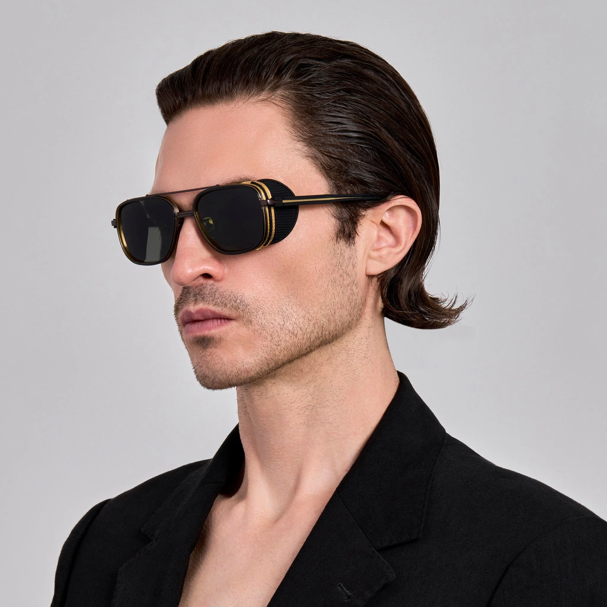 Boyd Explorer Sunglasses in Matt Nickel and 22K Gold - Image 4